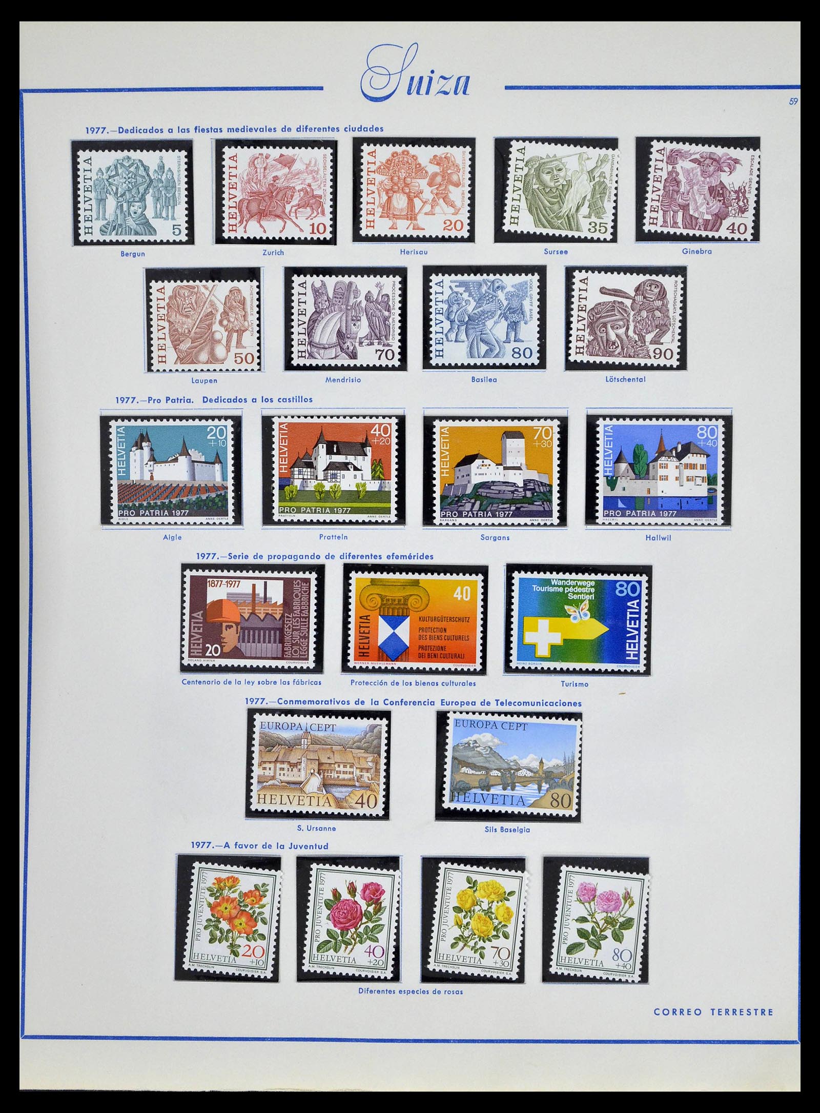 39217 0065 - Postzegelverzameling 39217 Zwitserland 1850-1986.