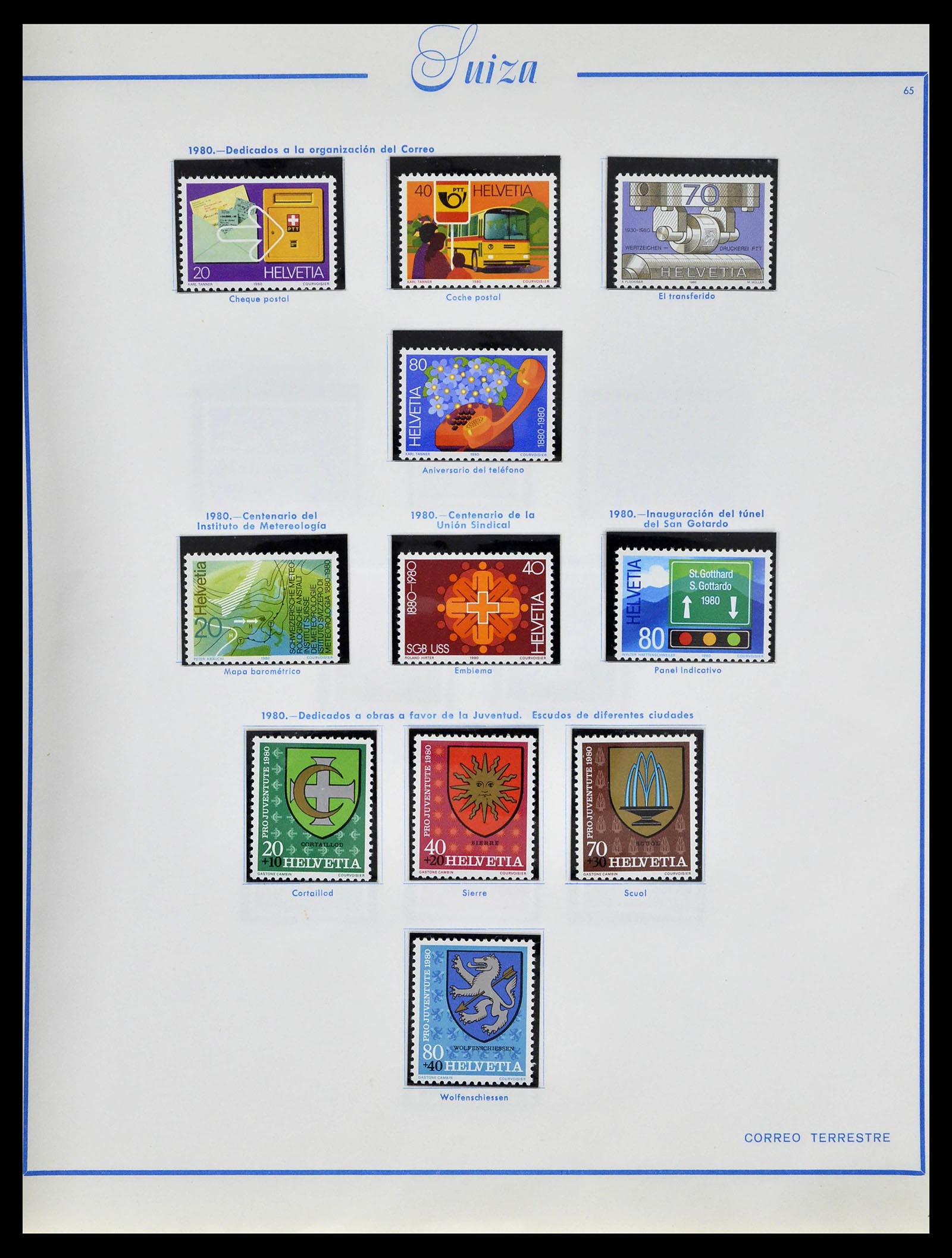 39217 0072 - Postzegelverzameling 39217 Zwitserland 1850-1986.