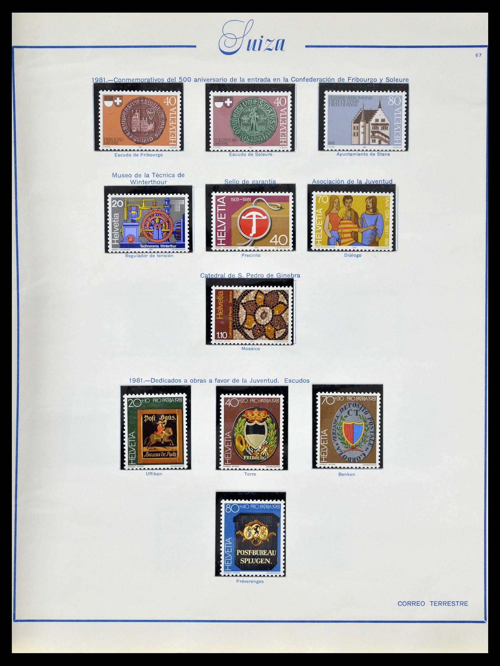 39217 0074 - Postzegelverzameling 39217 Zwitserland 1850-1986.