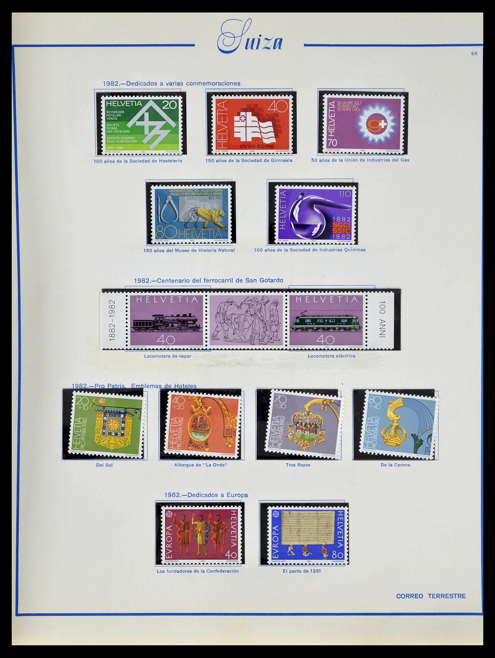 39217 0075 - Postzegelverzameling 39217 Zwitserland 1850-1986.