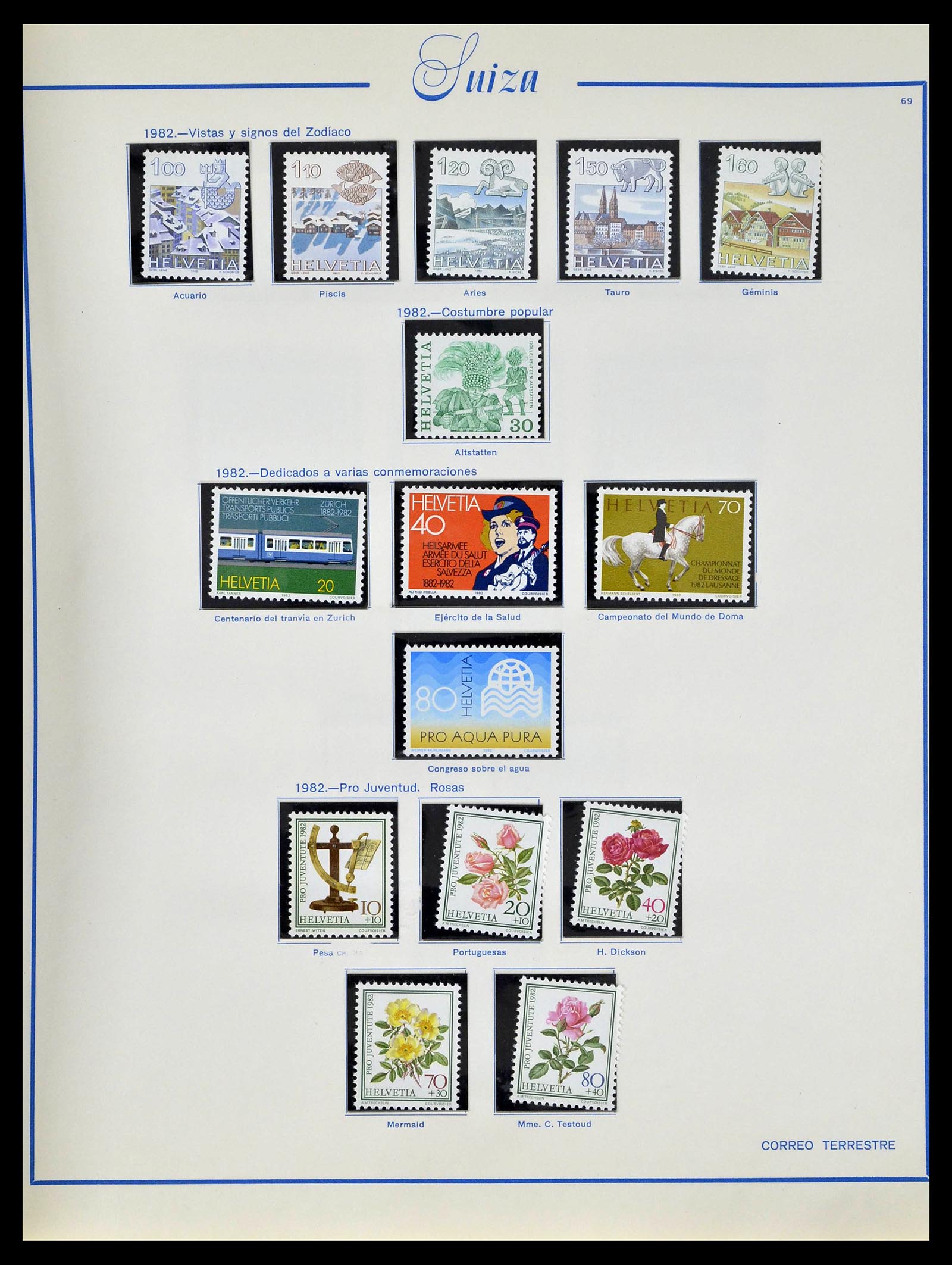 39217 0076 - Postzegelverzameling 39217 Zwitserland 1850-1986.