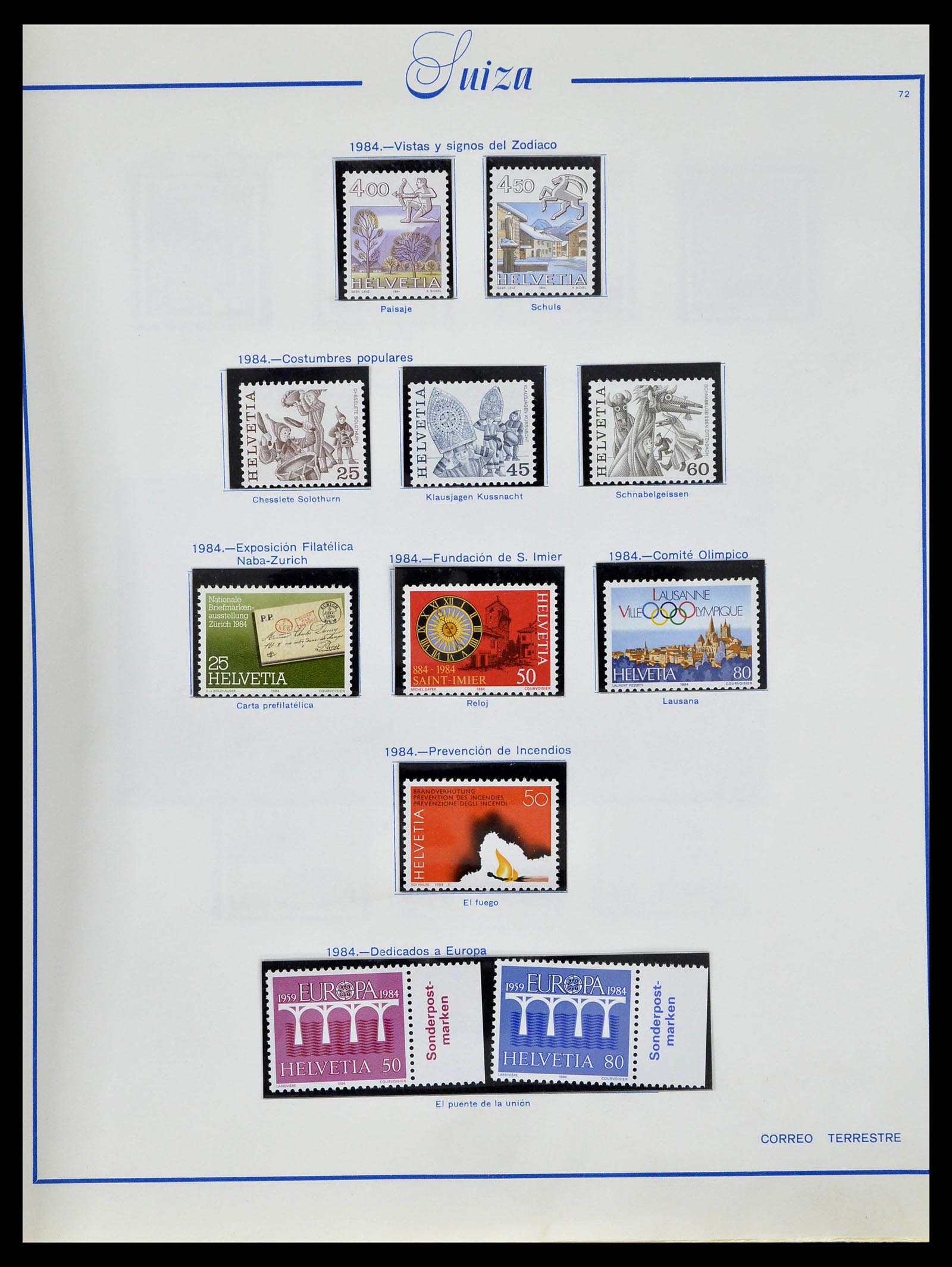 39217 0079 - Postzegelverzameling 39217 Zwitserland 1850-1986.