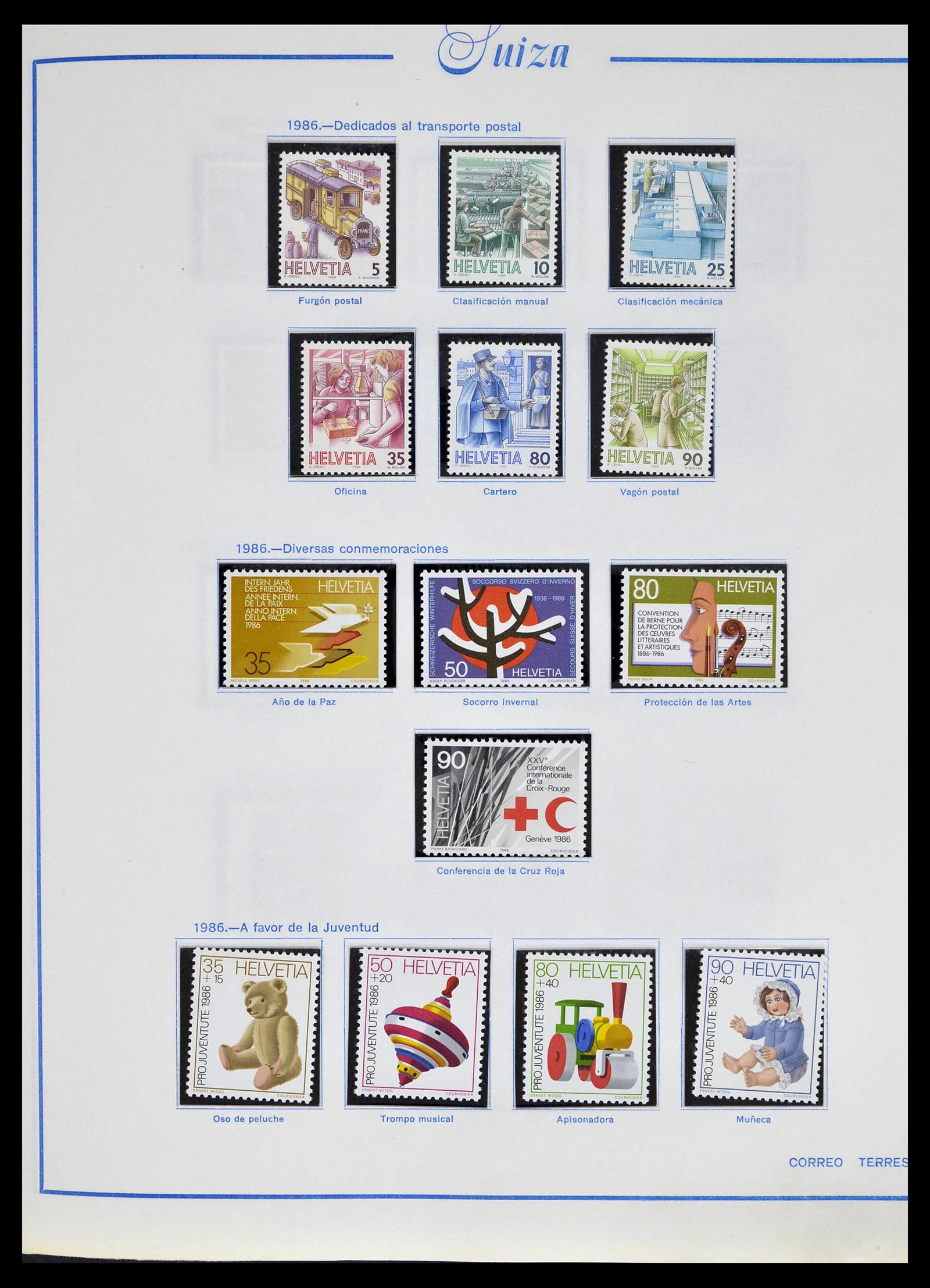 39217 0084 - Stamp collection 39217 Switzerland 1850-1986.