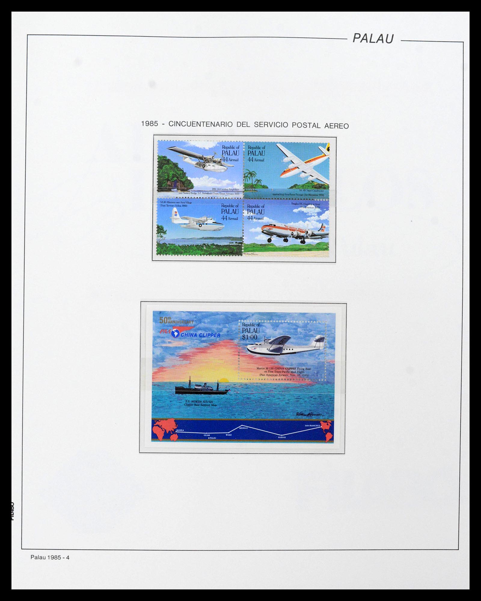 39222 0009 - Stamp collection 39222 Palau, Micronesia and Marshall islands 1980-1995.