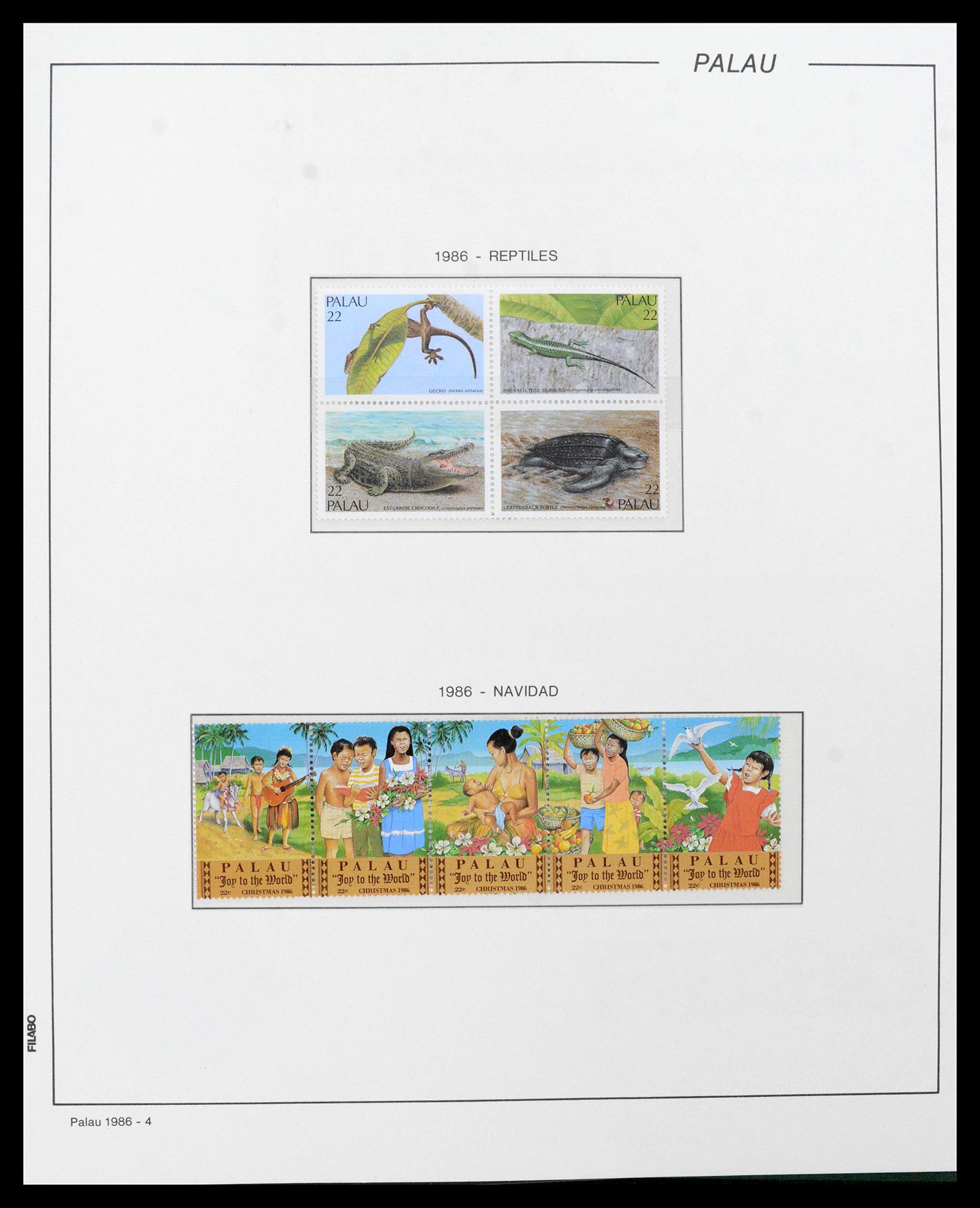 39222 0013 - Stamp collection 39222 Palau, Micronesia and Marshall islands 1980-1995.