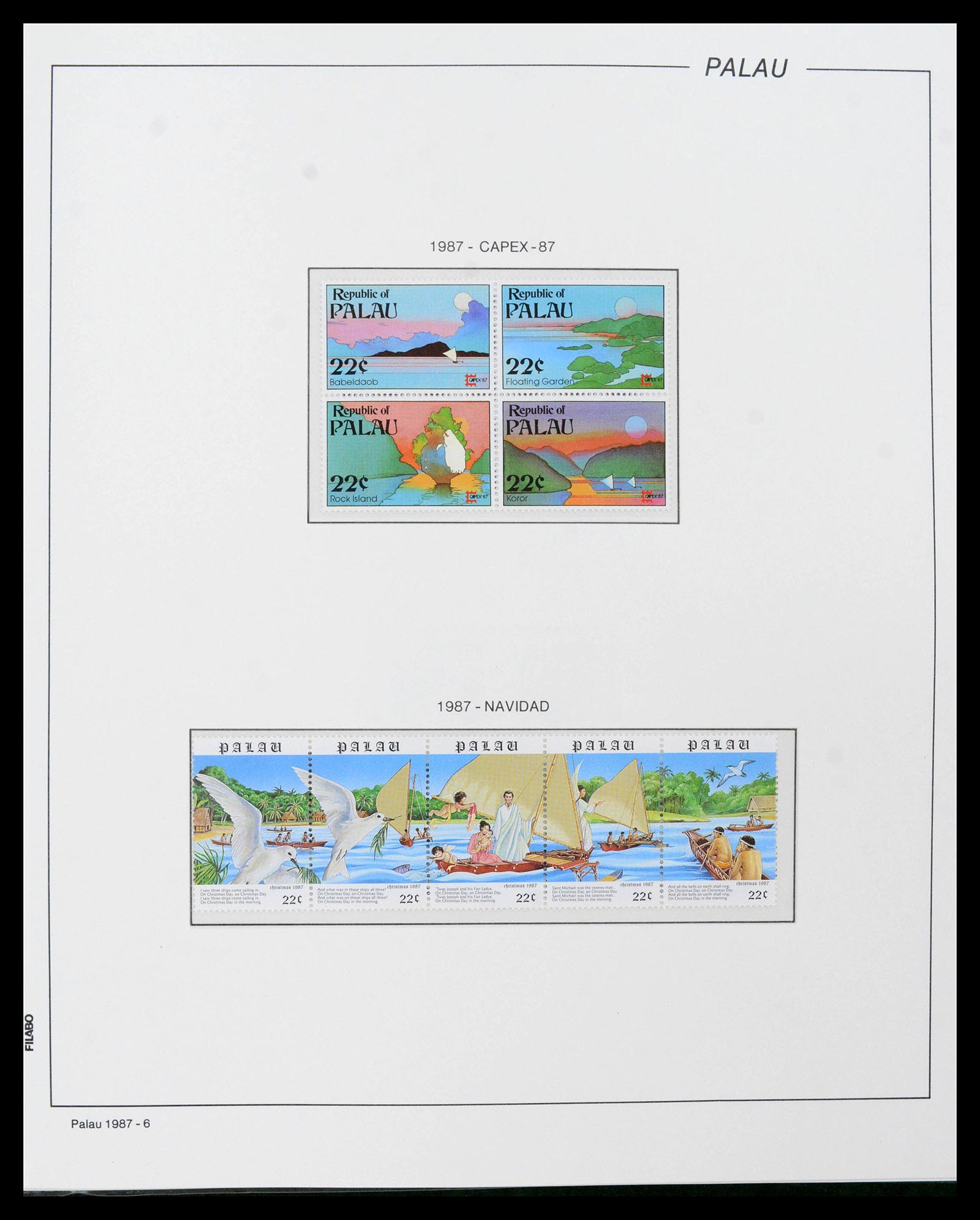 39222 0019 - Stamp collection 39222 Palau, Micronesia and Marshall islands 1980-1995.