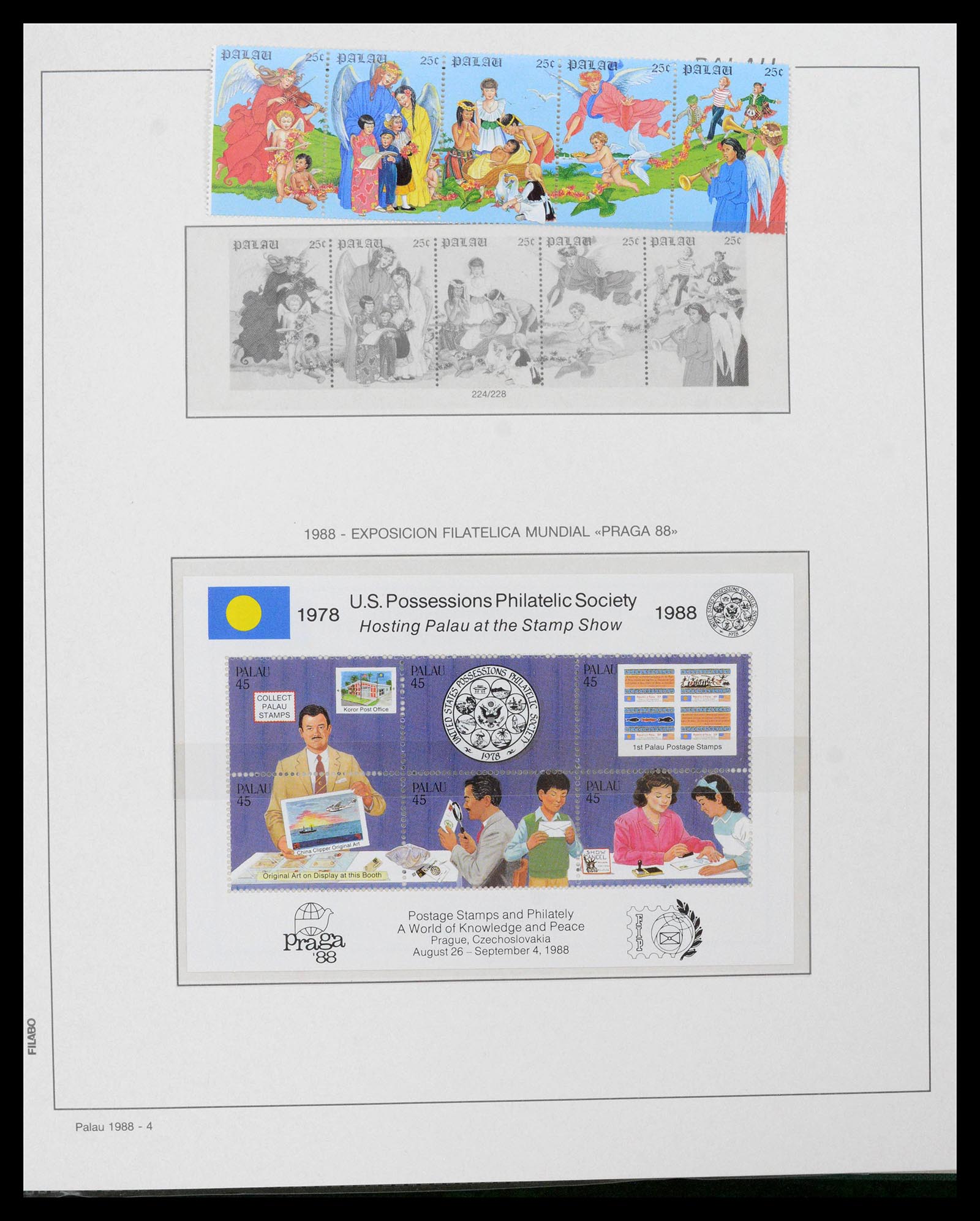 39222 0024 - Stamp collection 39222 Palau, Micronesia and Marshall islands 1980-1995.