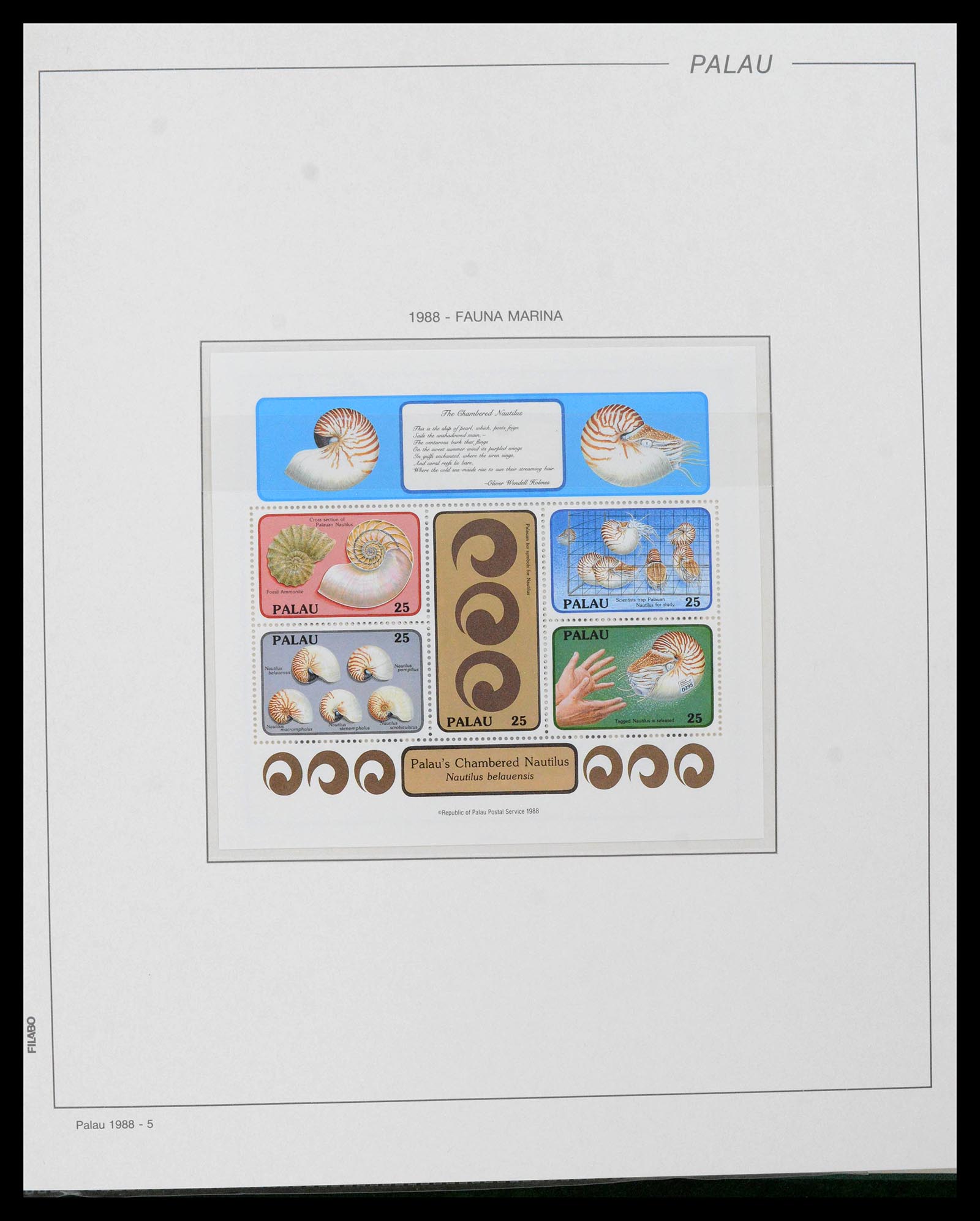 39222 0025 - Stamp collection 39222 Palau, Micronesia and Marshall islands 1980-1995.