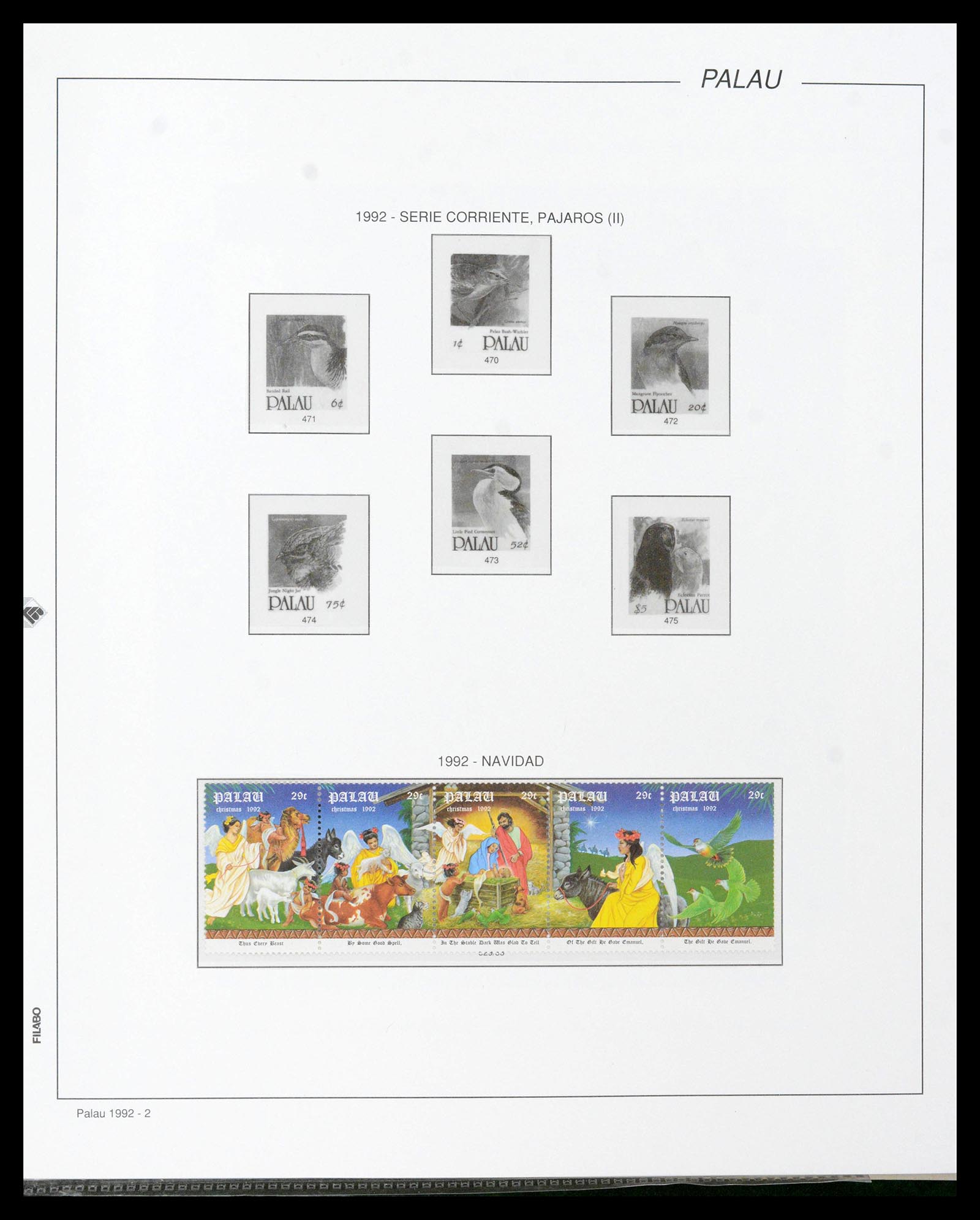 39222 0051 - Stamp collection 39222 Palau, Micronesia and Marshall islands 1980-1995.