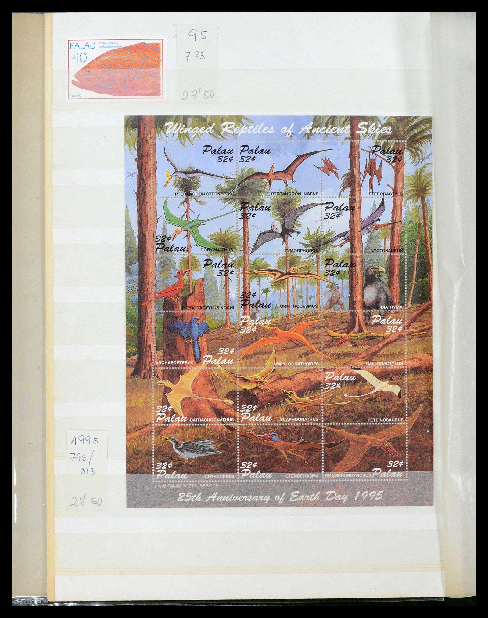 39222 0060 - Stamp collection 39222 Palau, Micronesia and Marshall islands 1980-1995.