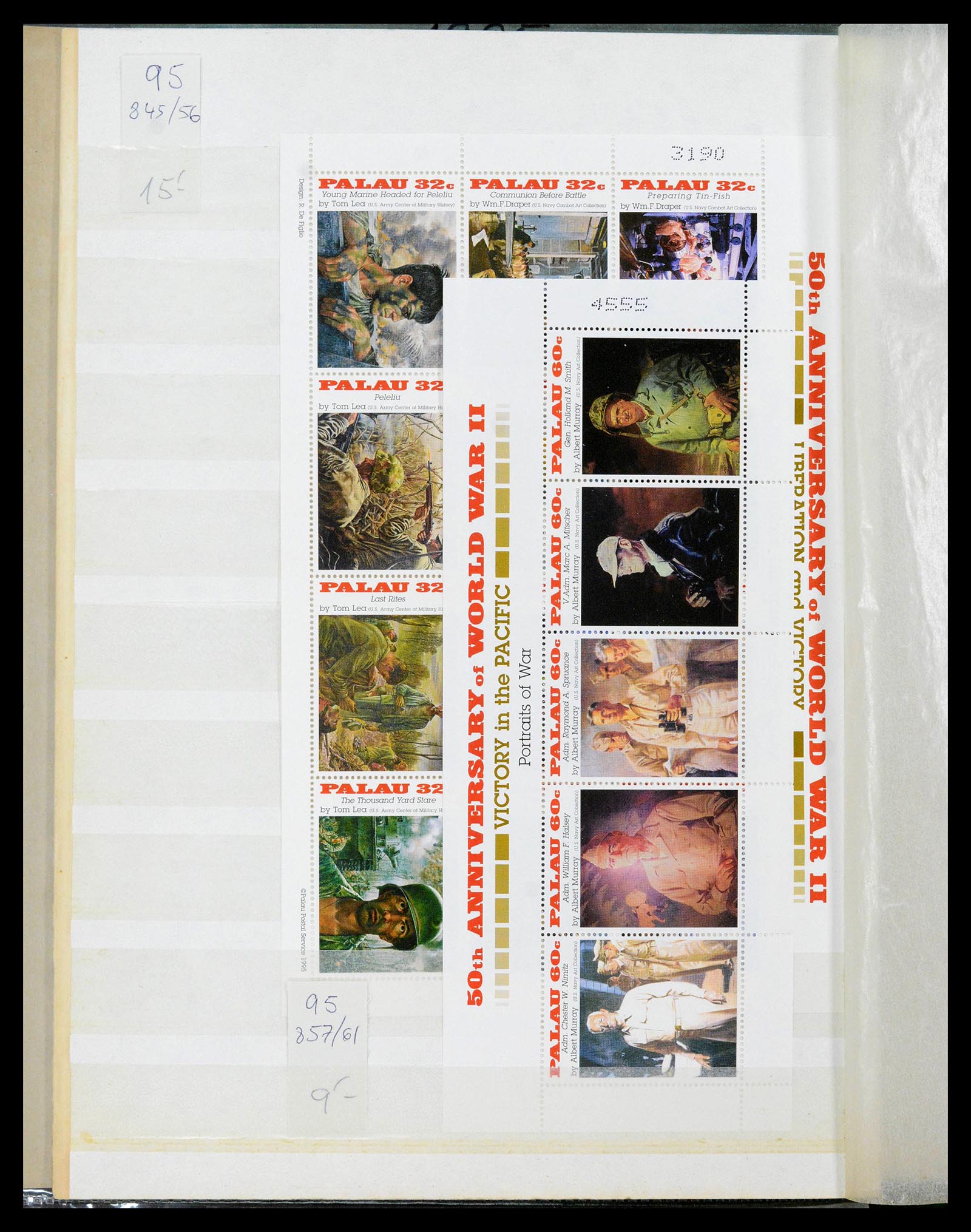39222 0062 - Stamp collection 39222 Palau, Micronesia and Marshall islands 1980-1995.