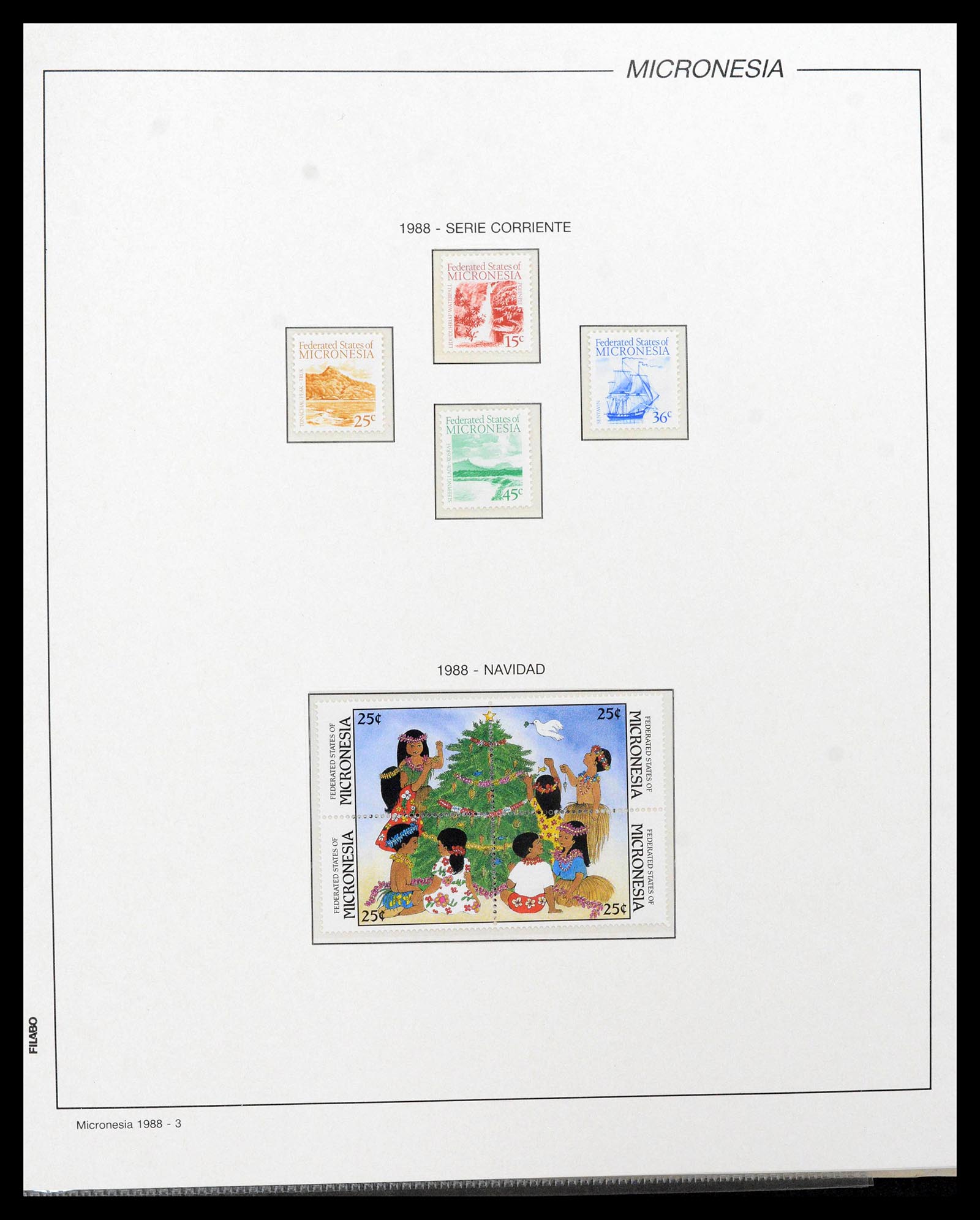 39222 0076 - Stamp collection 39222 Palau, Micronesia and Marshall islands 1980-1995.