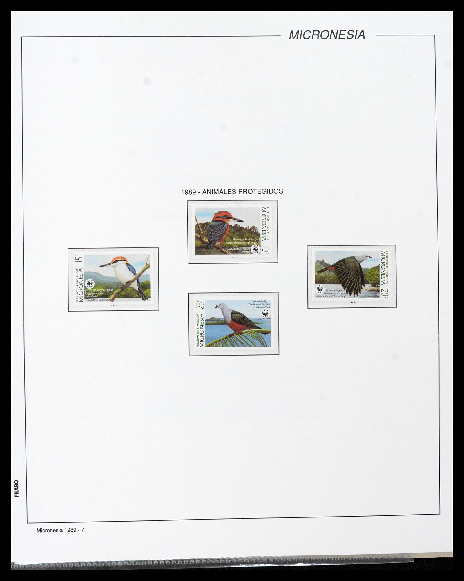 39222 0084 - Stamp collection 39222 Palau, Micronesia and Marshall islands 1980-1995.