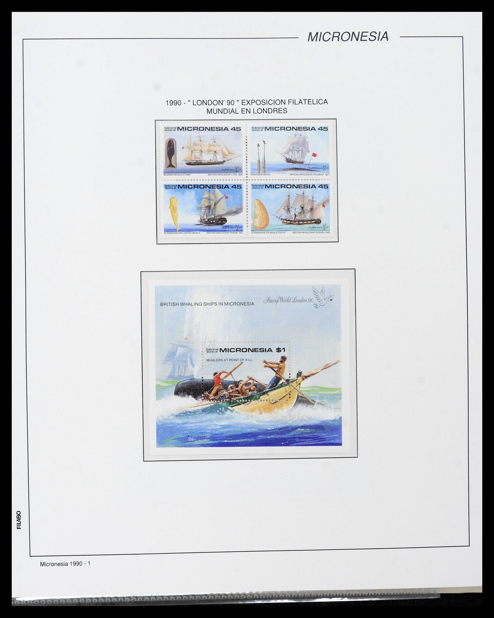 39222 0085 - Stamp collection 39222 Palau, Micronesia and Marshall islands 1980-1995.