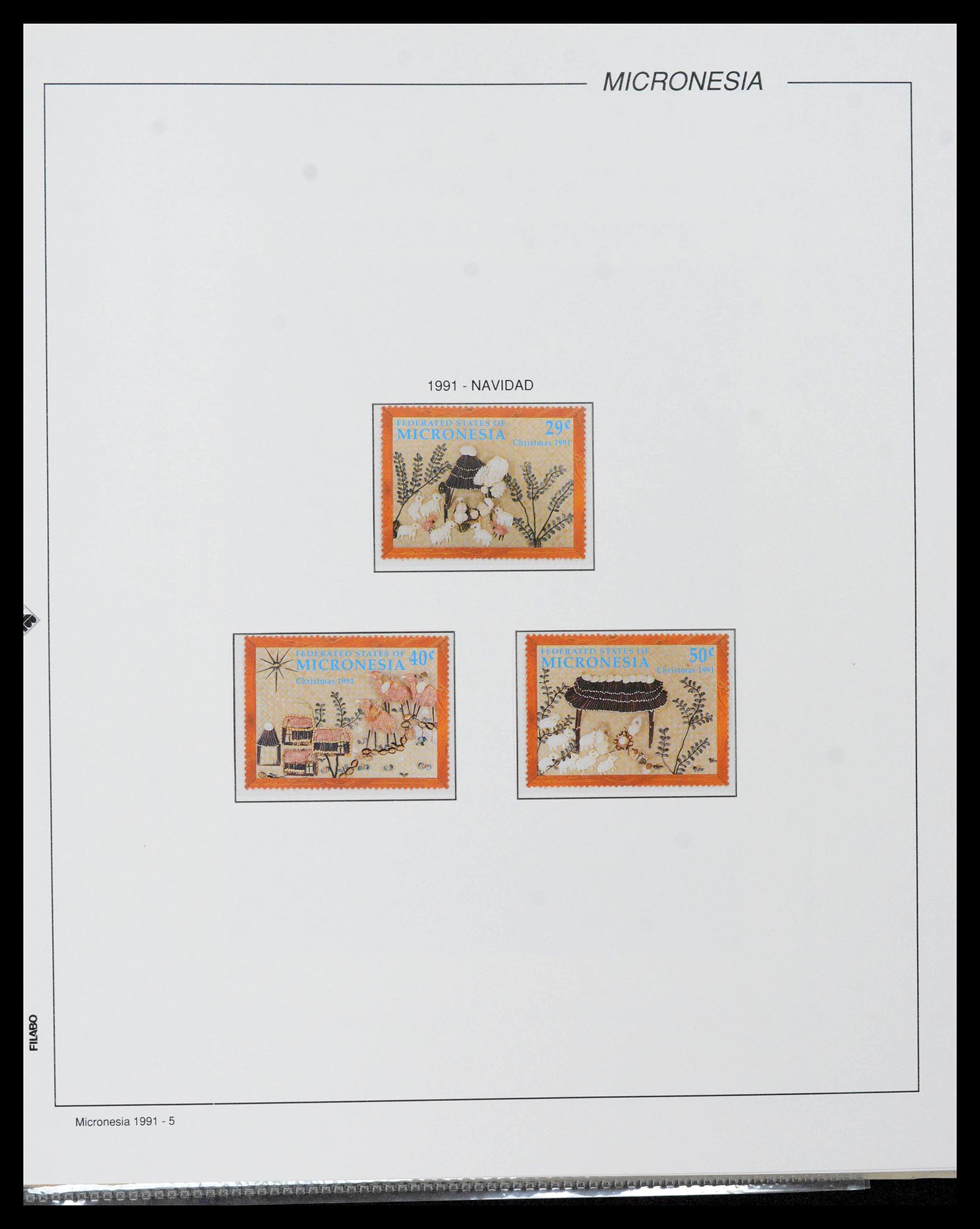39222 0095 - Stamp collection 39222 Palau, Micronesia and Marshall islands 1980-1995.