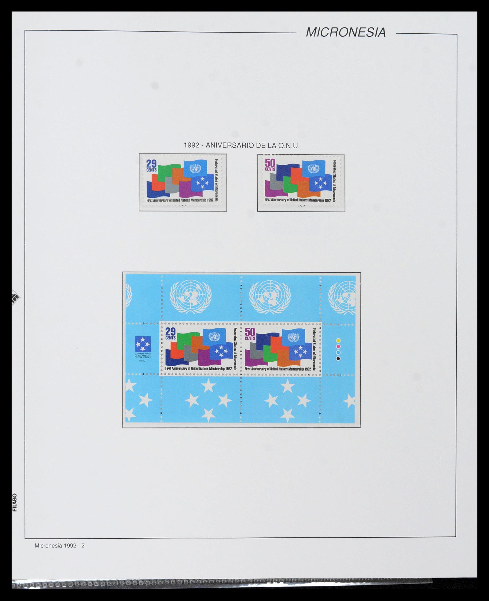39222 0098 - Stamp collection 39222 Palau, Micronesia and Marshall islands 1980-1995.