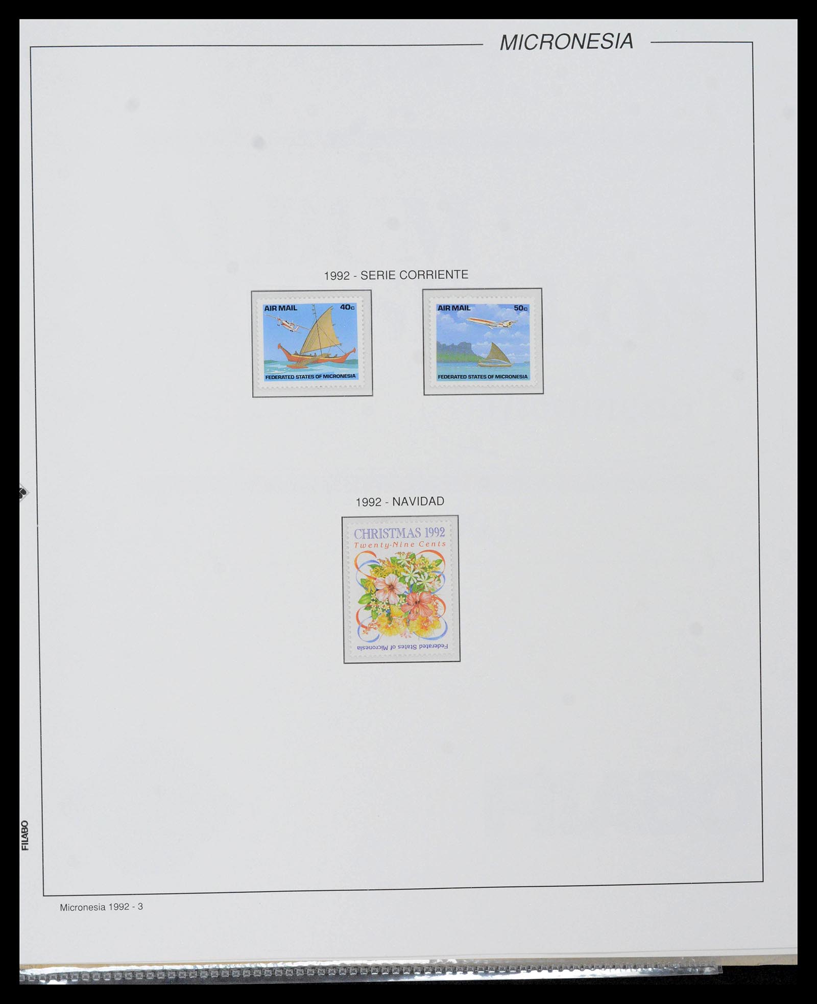39222 0099 - Stamp collection 39222 Palau, Micronesia and Marshall islands 1980-1995.