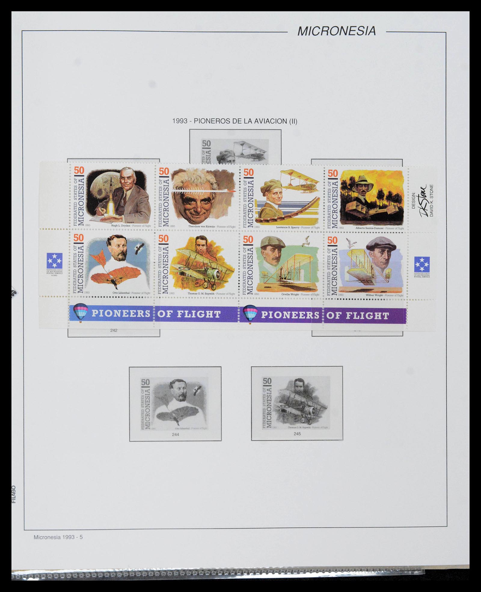 39222 0104 - Stamp collection 39222 Palau, Micronesia and Marshall islands 1980-1995.