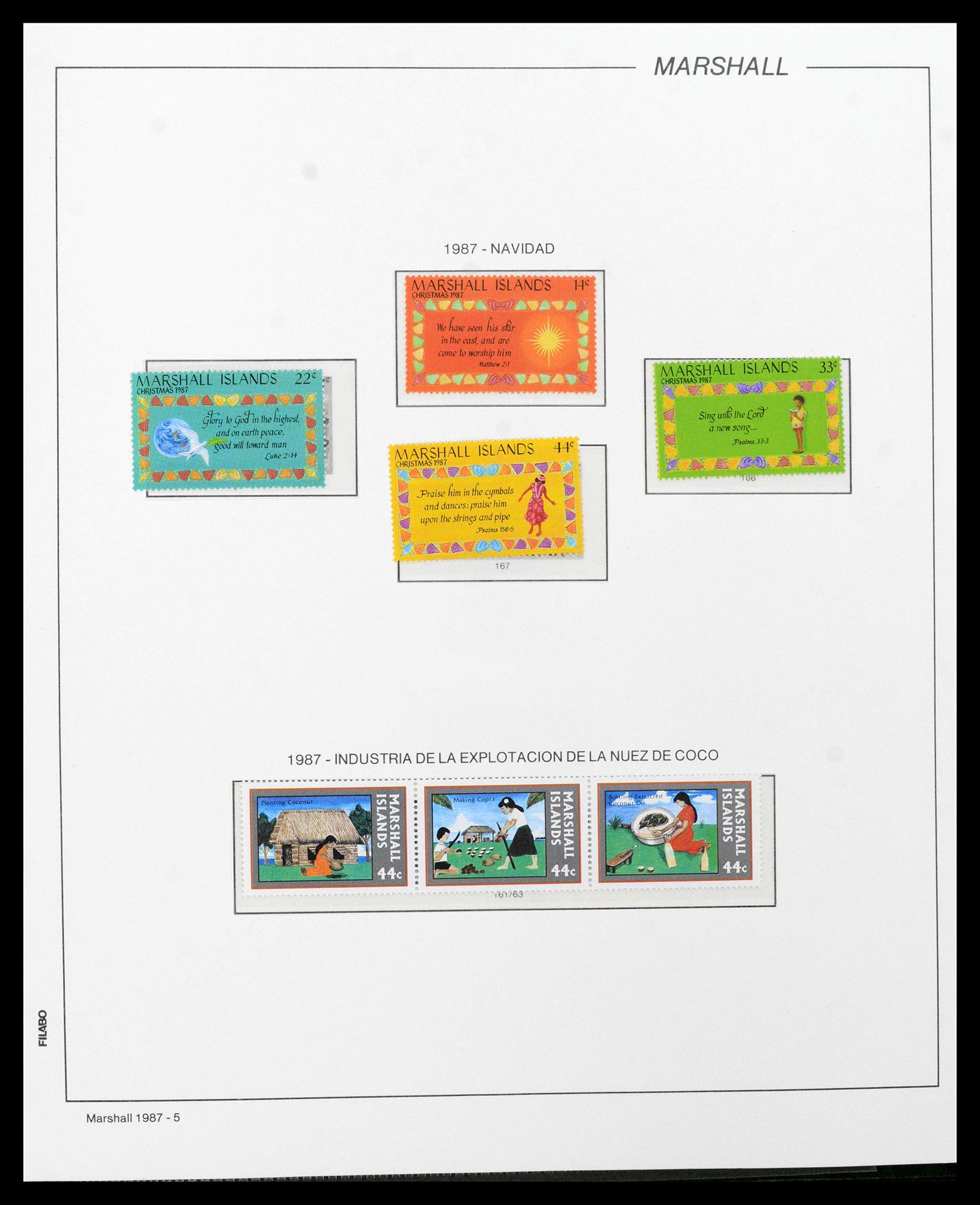 39222 0126 - Stamp collection 39222 Palau, Micronesia and Marshall islands 1980-1995.