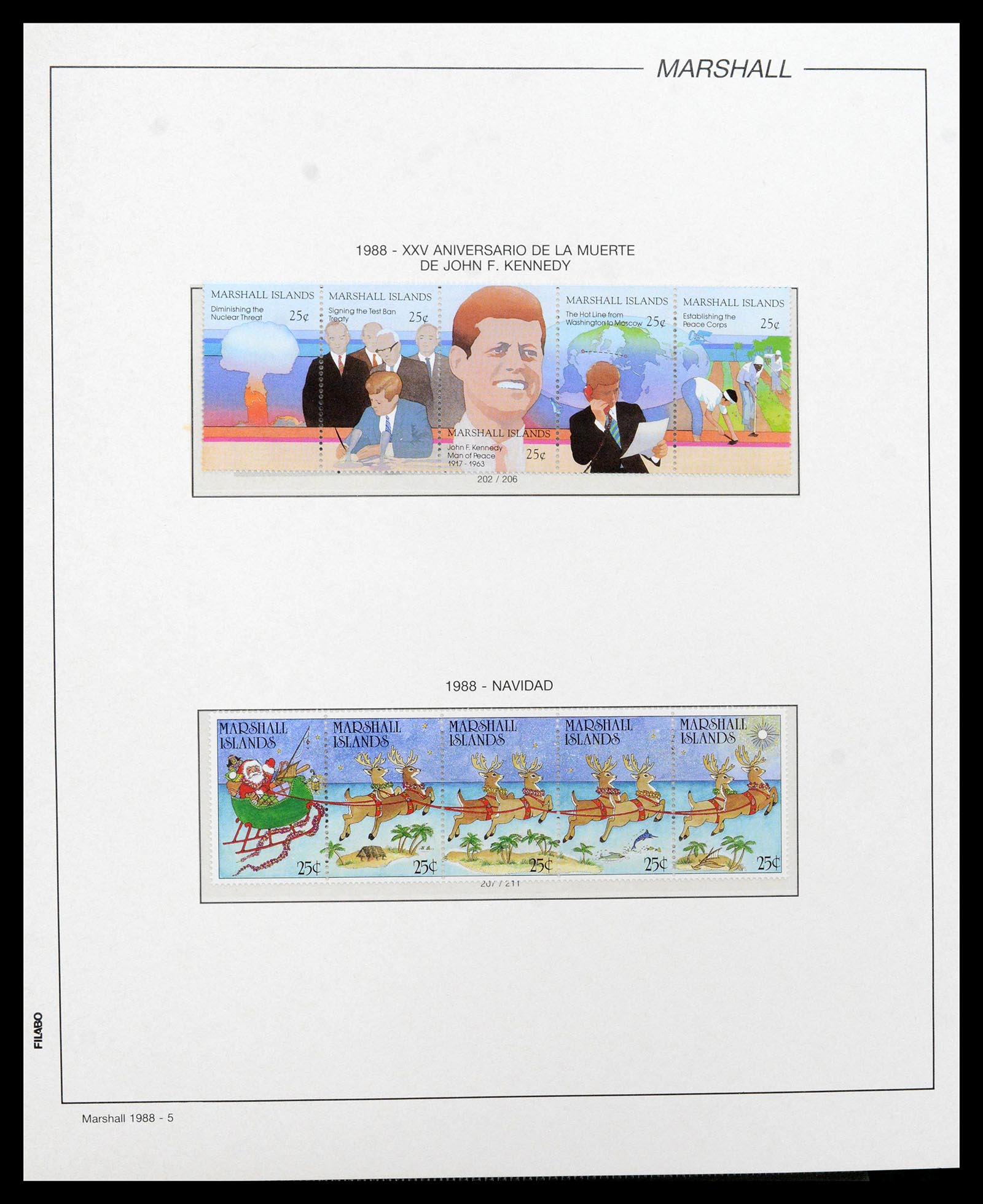 39222 0132 - Stamp collection 39222 Palau, Micronesia and Marshall islands 1980-1995.