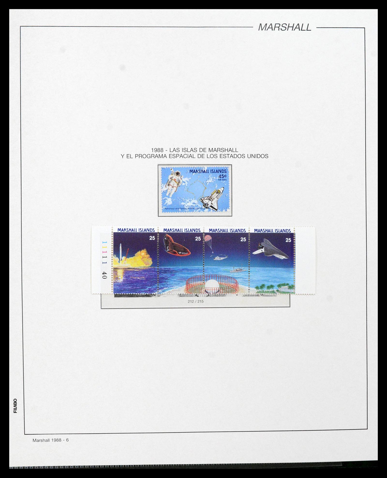 39222 0133 - Stamp collection 39222 Palau, Micronesia and Marshall islands 1980-1995.