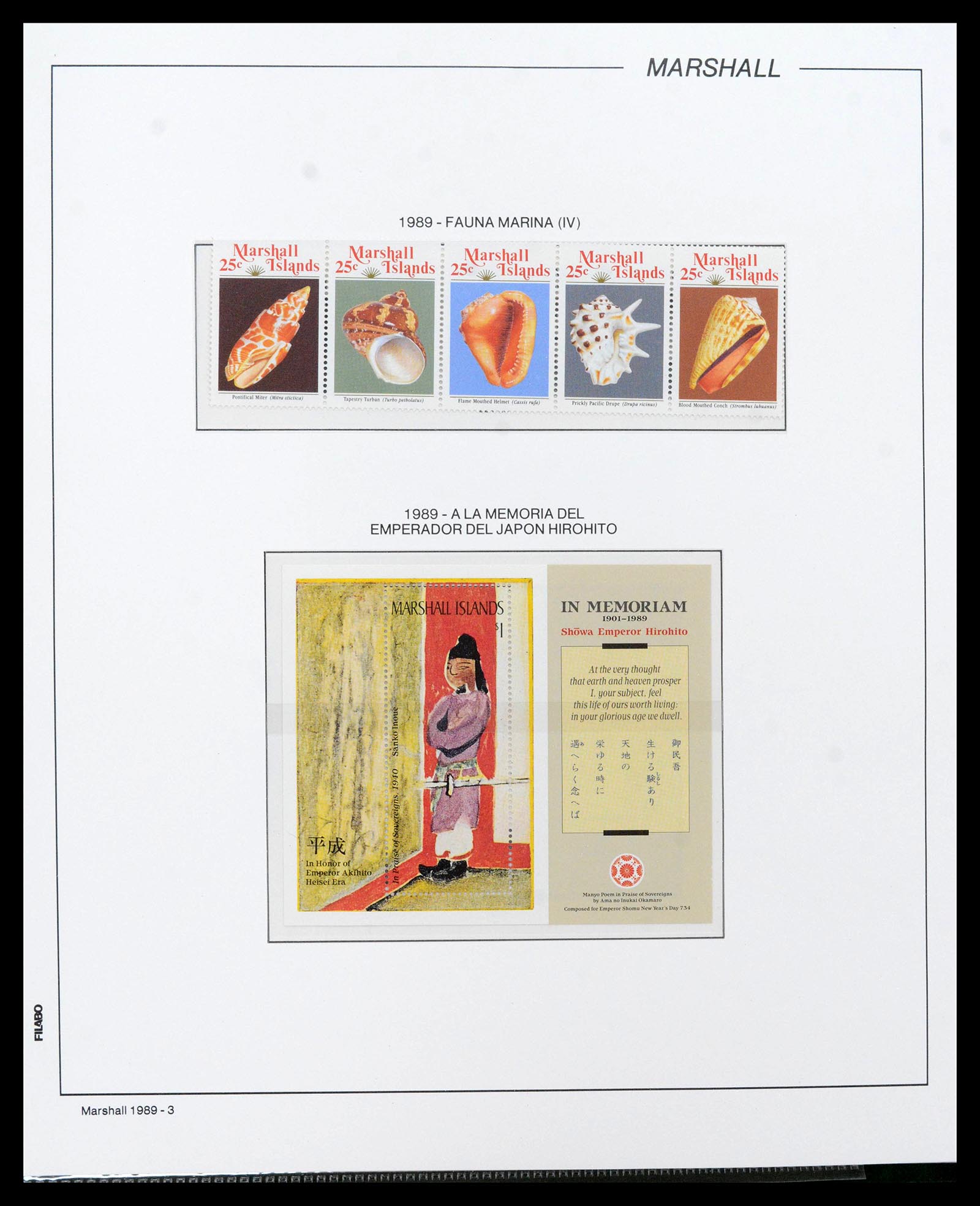 39222 0137 - Stamp collection 39222 Palau, Micronesia and Marshall islands 1980-1995.
