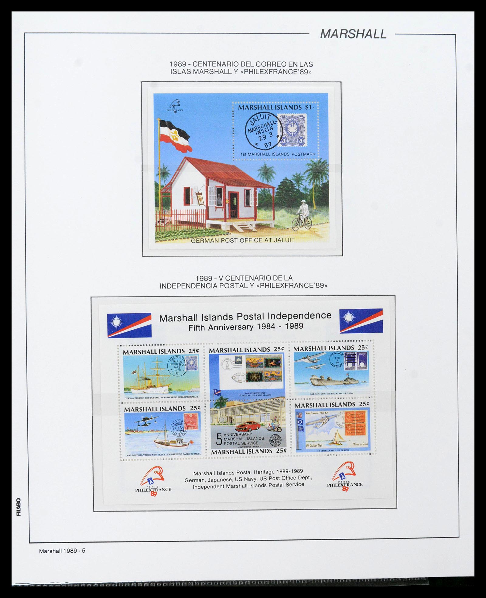 39222 0139 - Stamp collection 39222 Palau, Micronesia and Marshall islands 1980-1995.