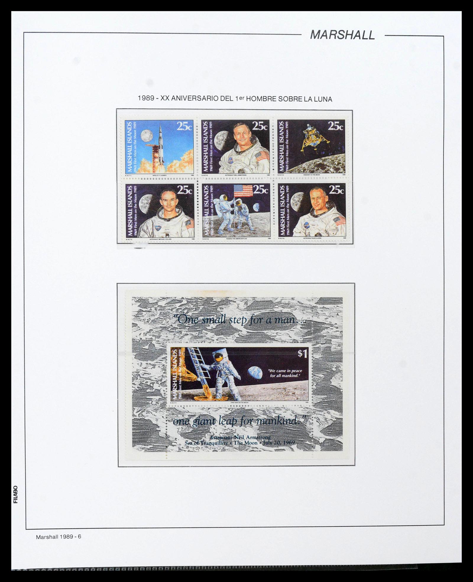 39222 0140 - Stamp collection 39222 Palau, Micronesia and Marshall islands 1980-1995.