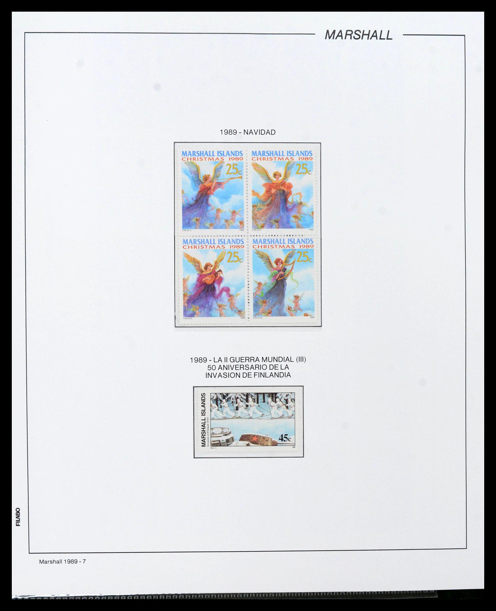 39222 0141 - Stamp collection 39222 Palau, Micronesia and Marshall islands 1980-1995.