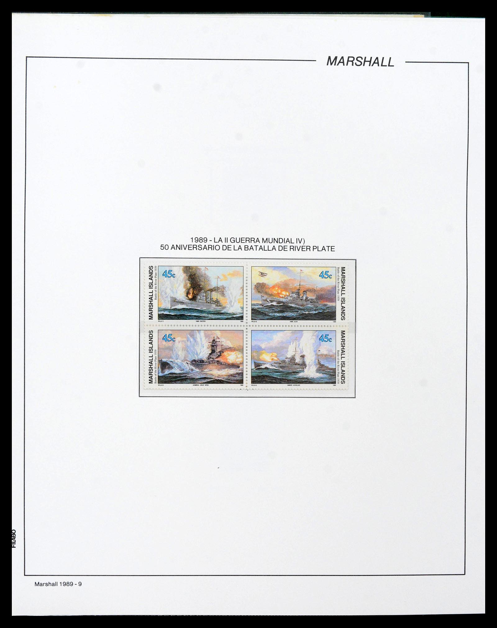 39222 0143 - Stamp collection 39222 Palau, Micronesia and Marshall islands 1980-1995.