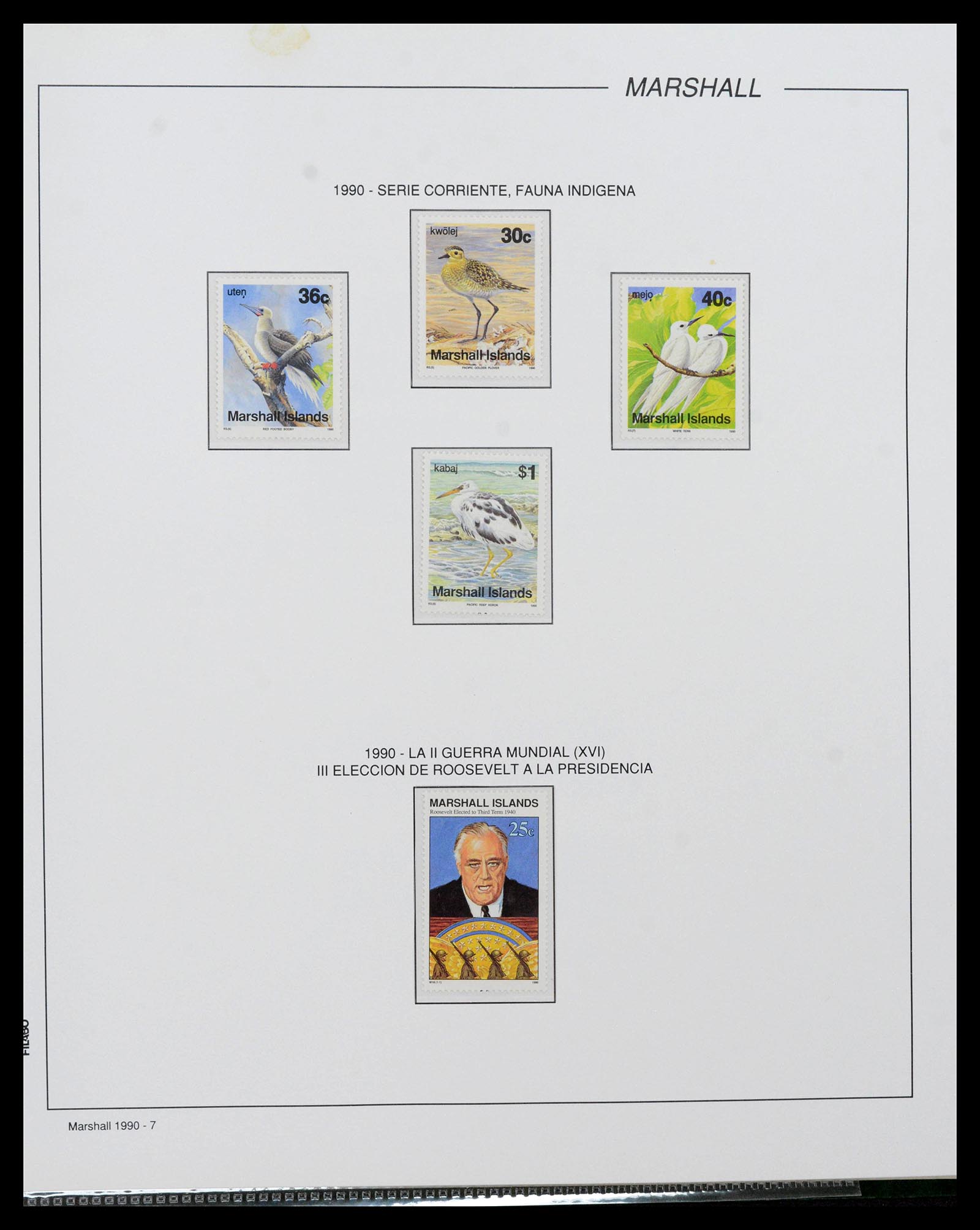 39222 0149 - Stamp collection 39222 Palau, Micronesia and Marshall islands 1980-1995.