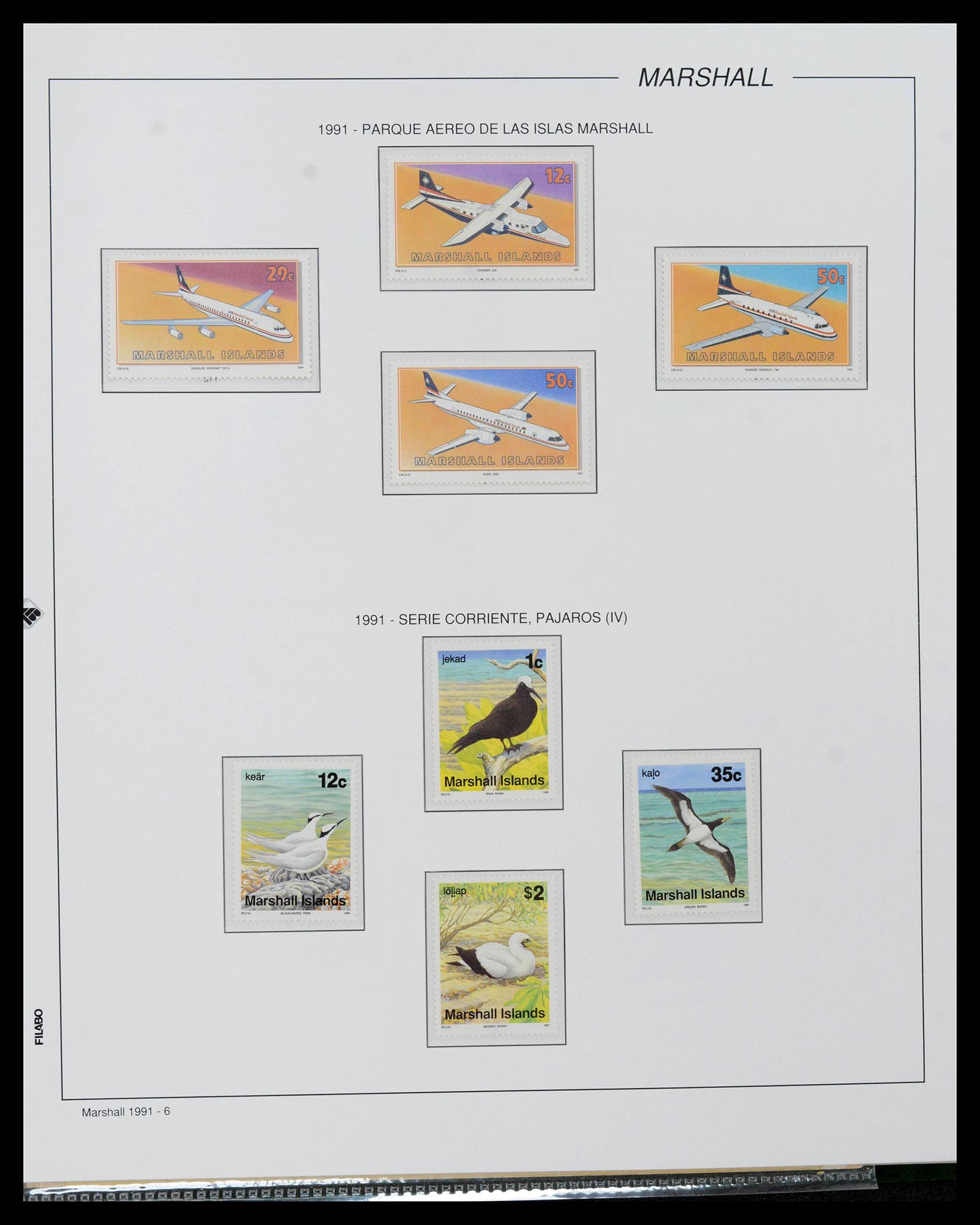 39222 0156 - Stamp collection 39222 Palau, Micronesia and Marshall islands 1980-1995.