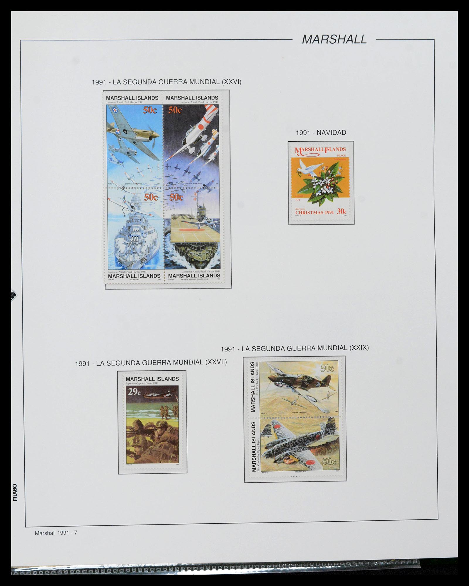 39222 0157 - Stamp collection 39222 Palau, Micronesia and Marshall islands 1980-1995.