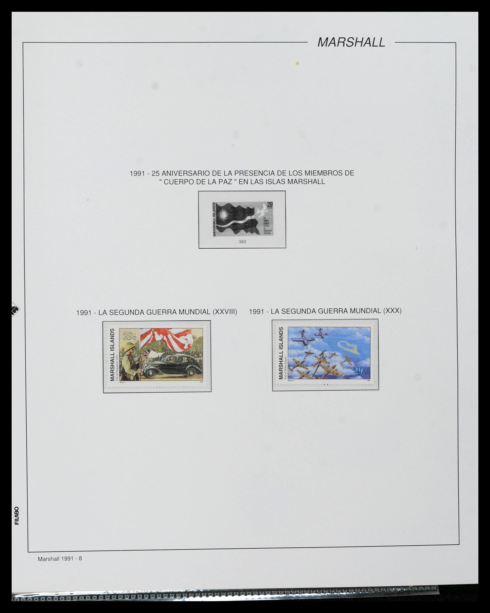 39222 0158 - Stamp collection 39222 Palau, Micronesia and Marshall islands 1980-1995.