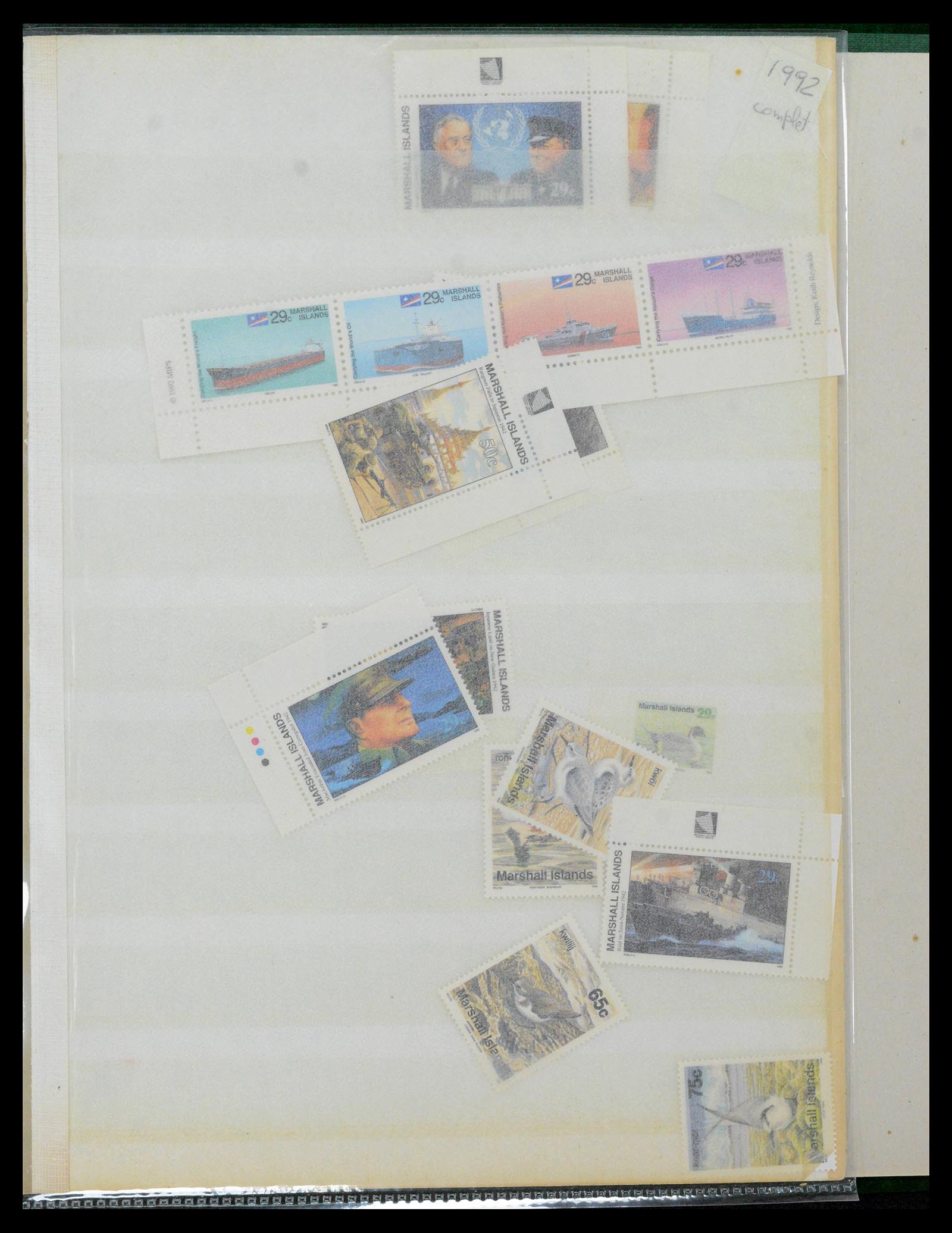 39222 0159 - Stamp collection 39222 Palau, Micronesia and Marshall islands 1980-1995.