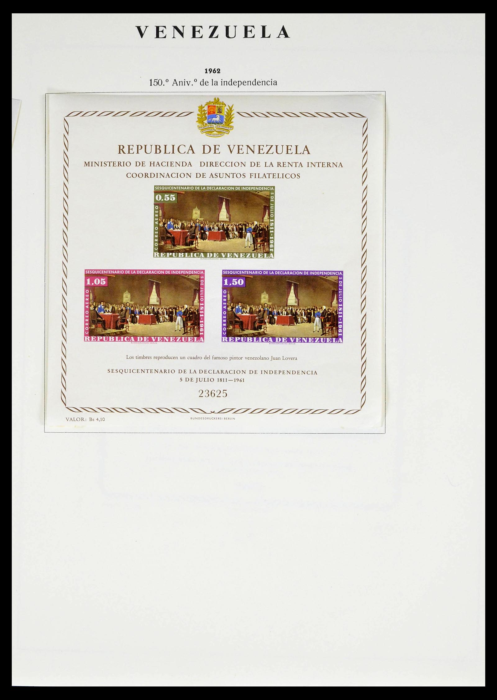 39223 0161 - Stamp collection 39223 Venezuela 1859-1984.