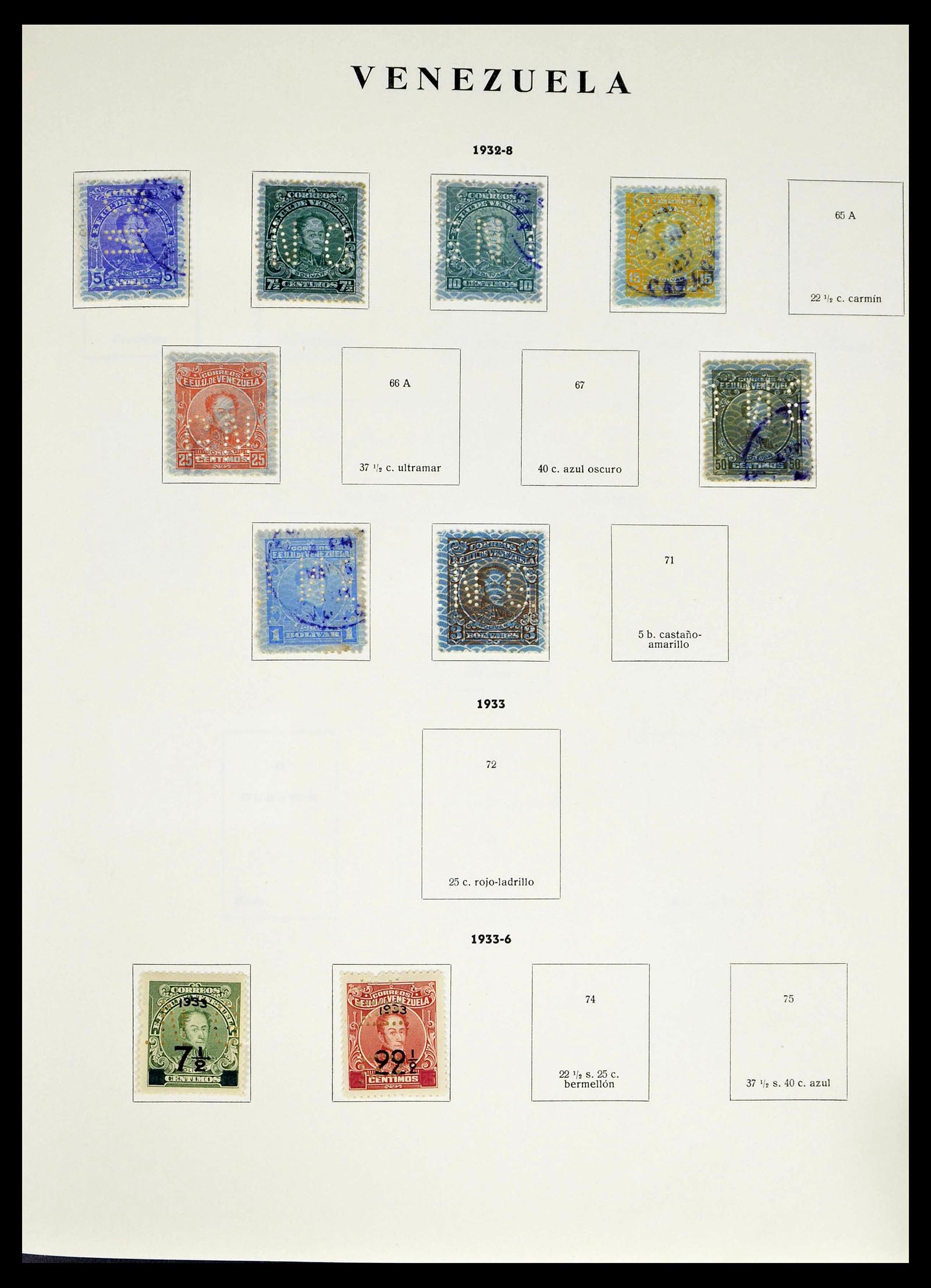 39223 0199 - Stamp collection 39223 Venezuela 1859-1984.