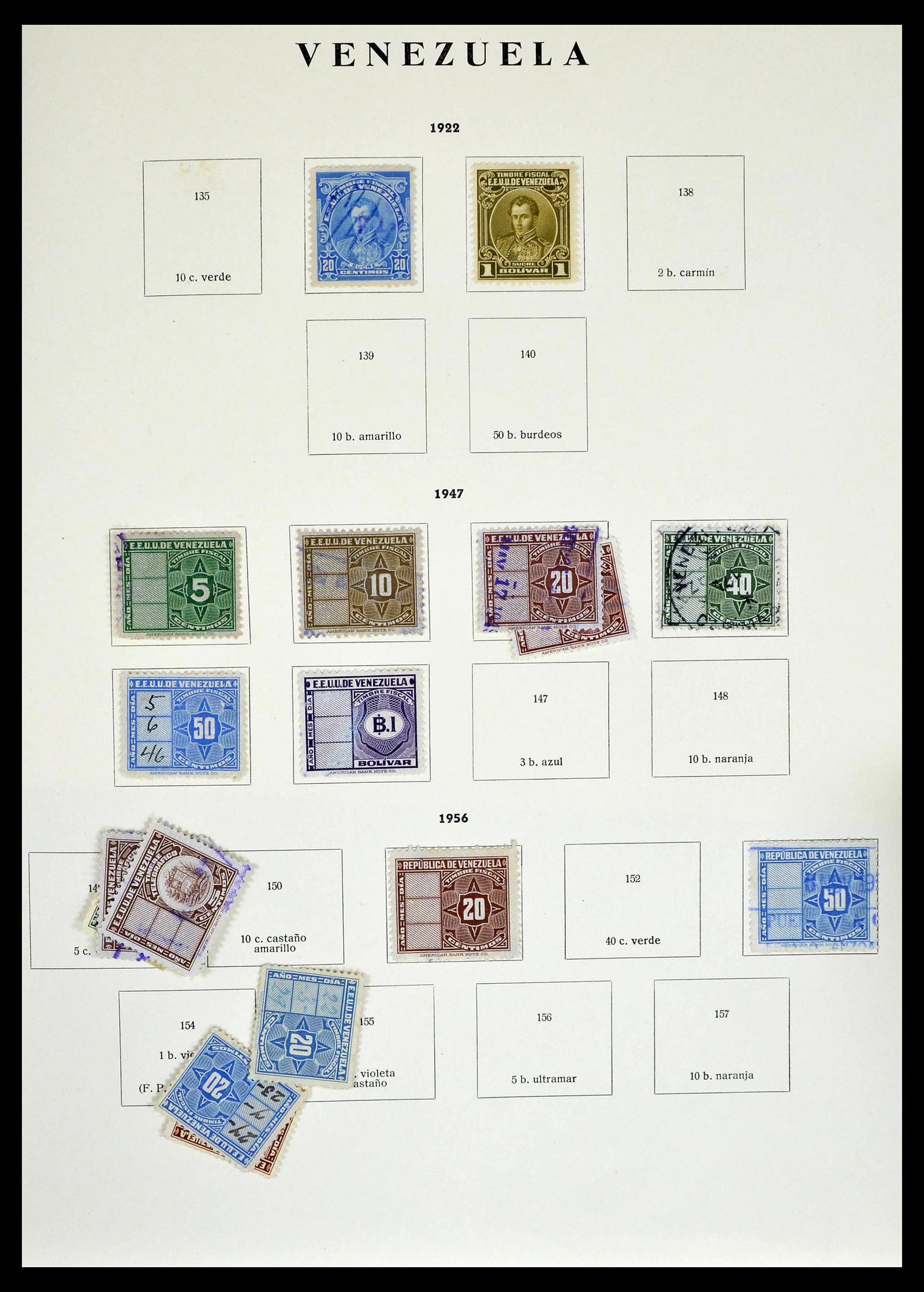39223 0215 - Stamp collection 39223 Venezuela 1859-1984.