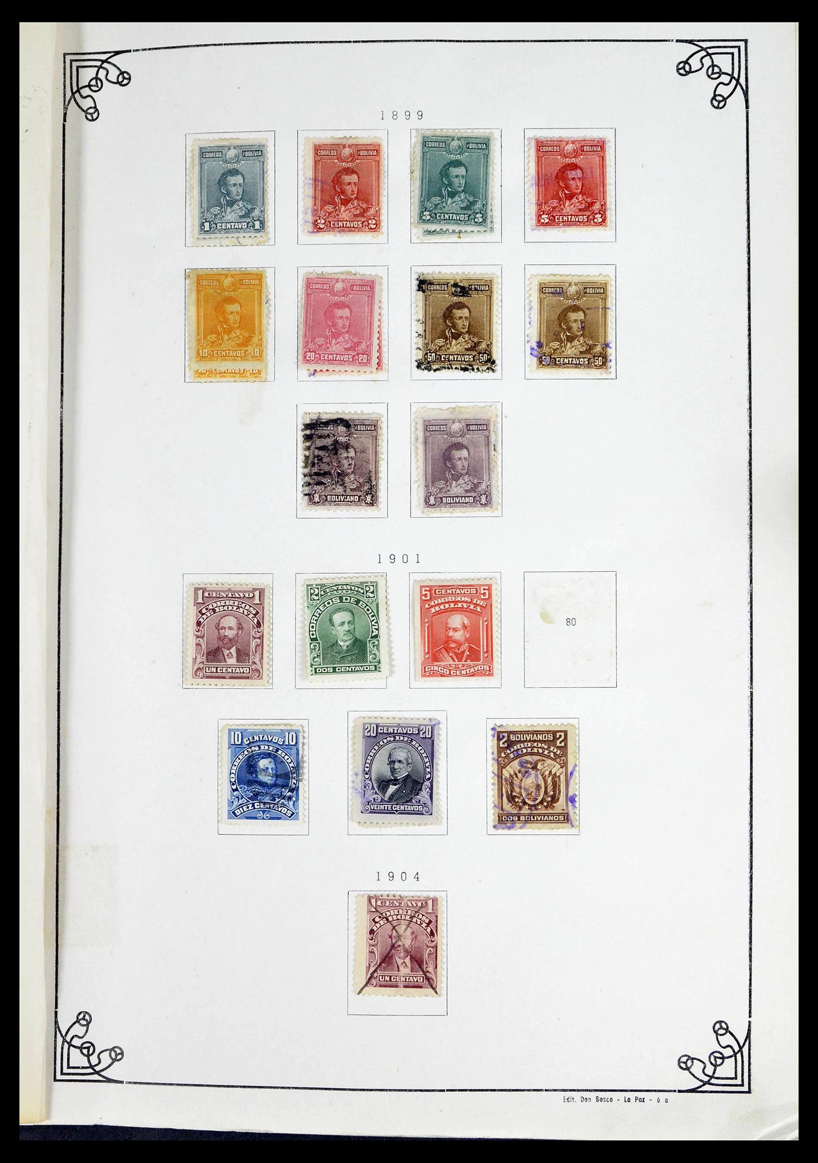 39224 0001 - Stamp collection 39224 Bolivia 1849-1955.