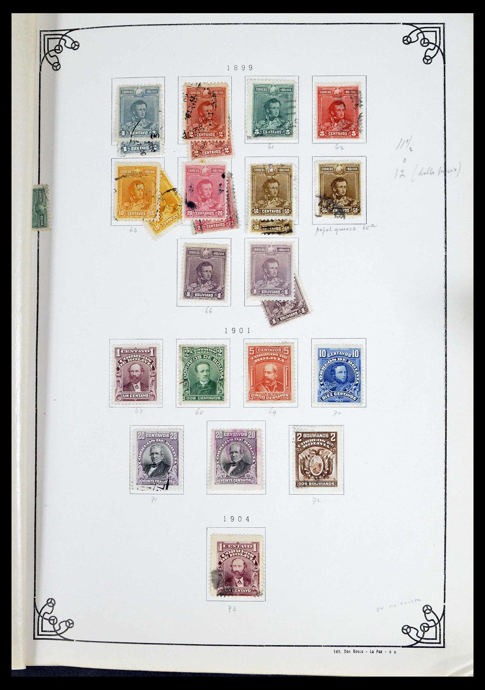 39224 0002 - Stamp collection 39224 Bolivia 1849-1955.