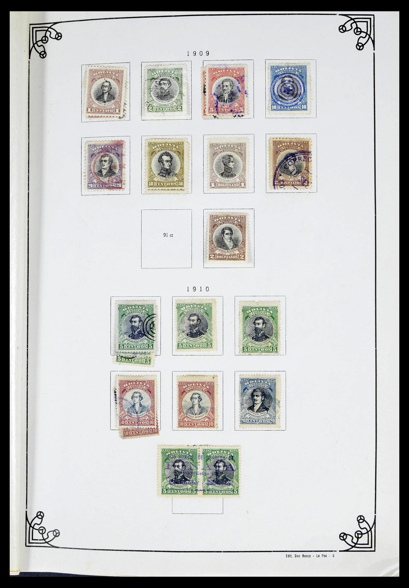 39224 0004 - Postzegelverzameling 39224 Bolivia 1849-1955.