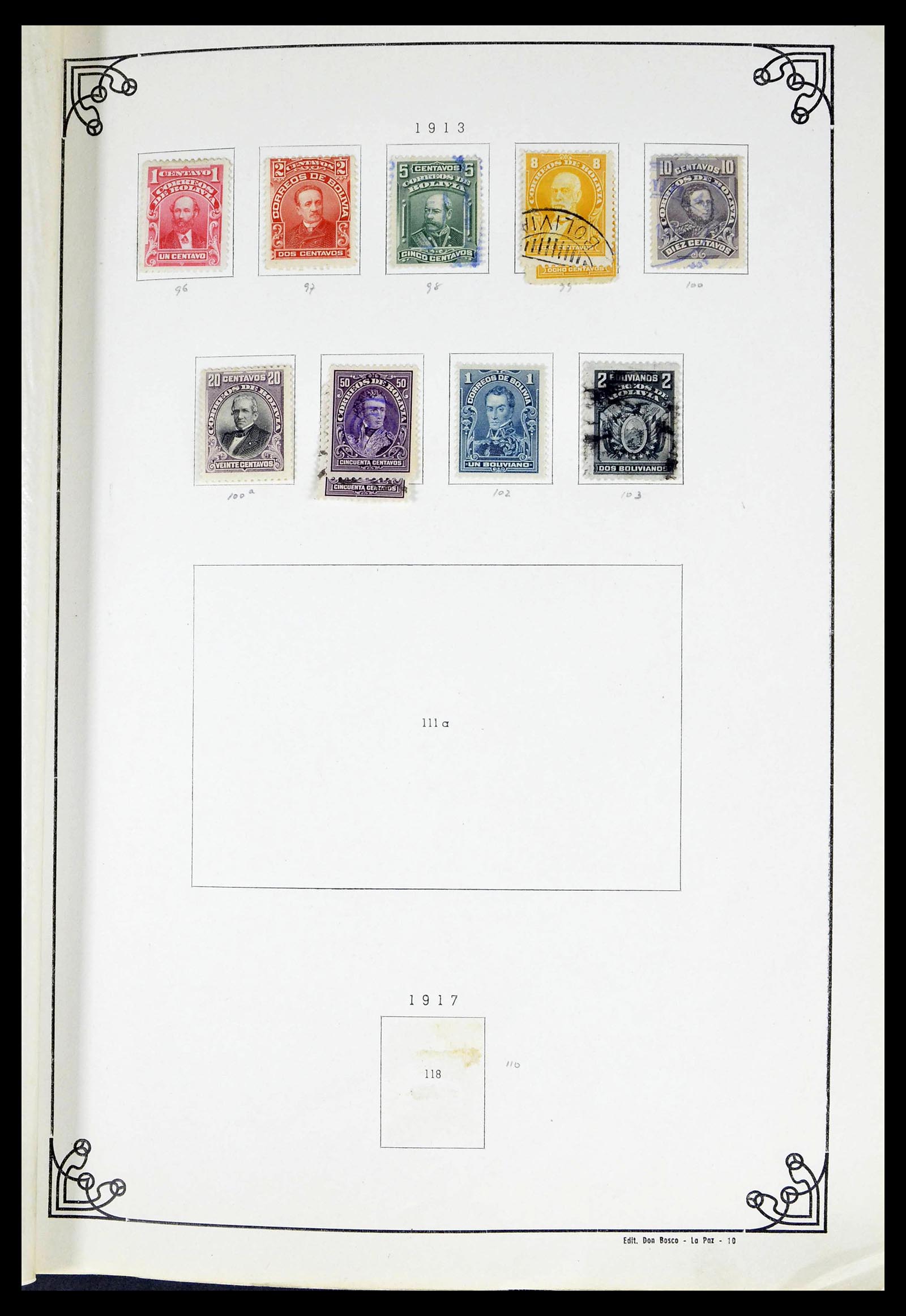 39224 0007 - Postzegelverzameling 39224 Bolivia 1849-1955.