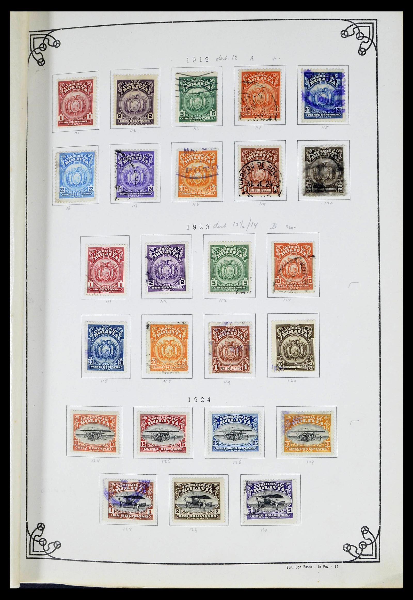 39224 0011 - Stamp collection 39224 Bolivia 1849-1955.