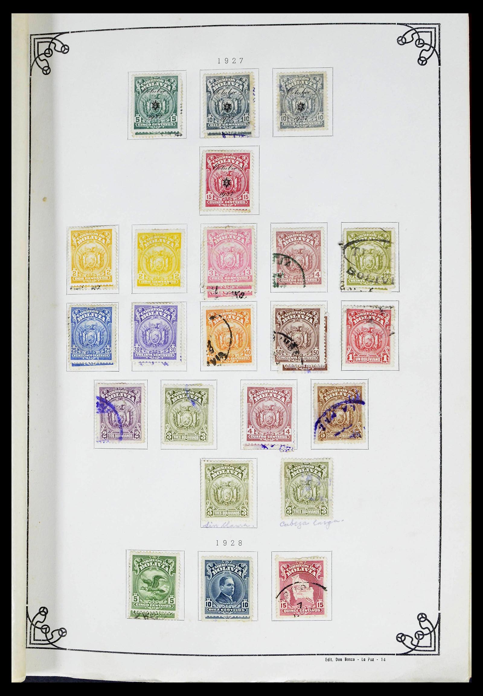 39224 0016 - Stamp collection 39224 Bolivia 1849-1955.