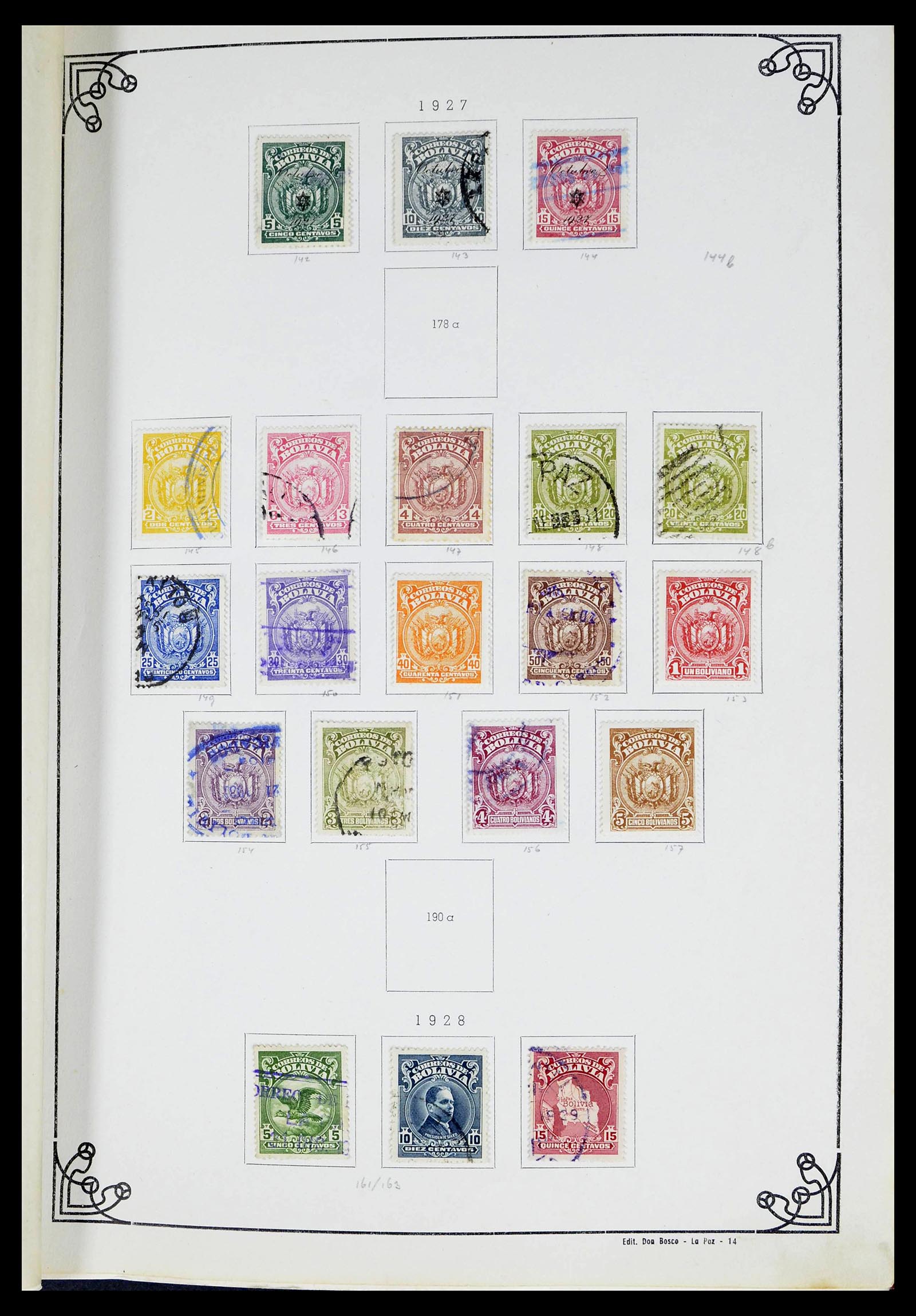 39224 0017 - Stamp collection 39224 Bolivia 1849-1955.