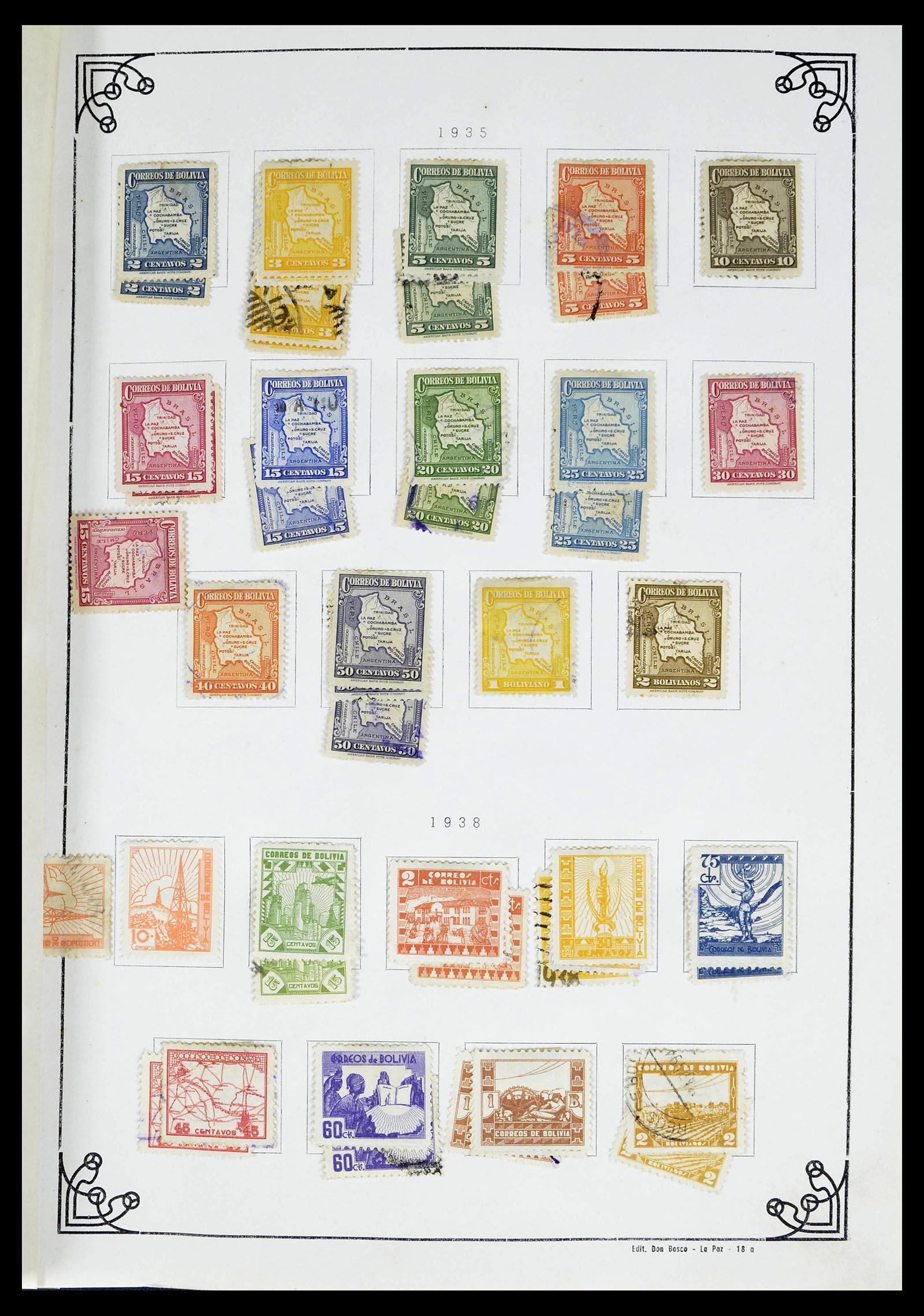 39224 0024 - Stamp collection 39224 Bolivia 1849-1955.