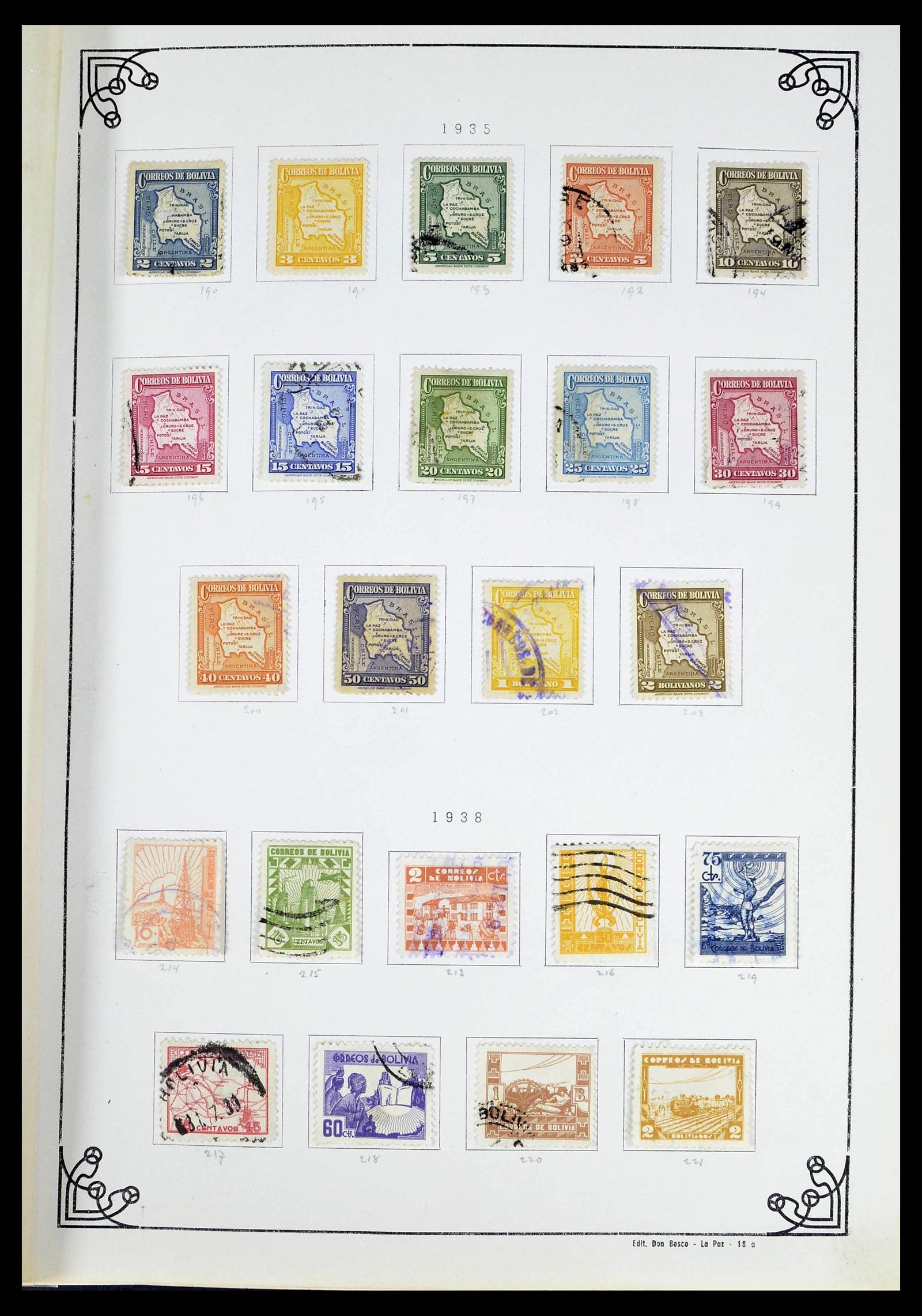 39224 0025 - Stamp collection 39224 Bolivia 1849-1955.