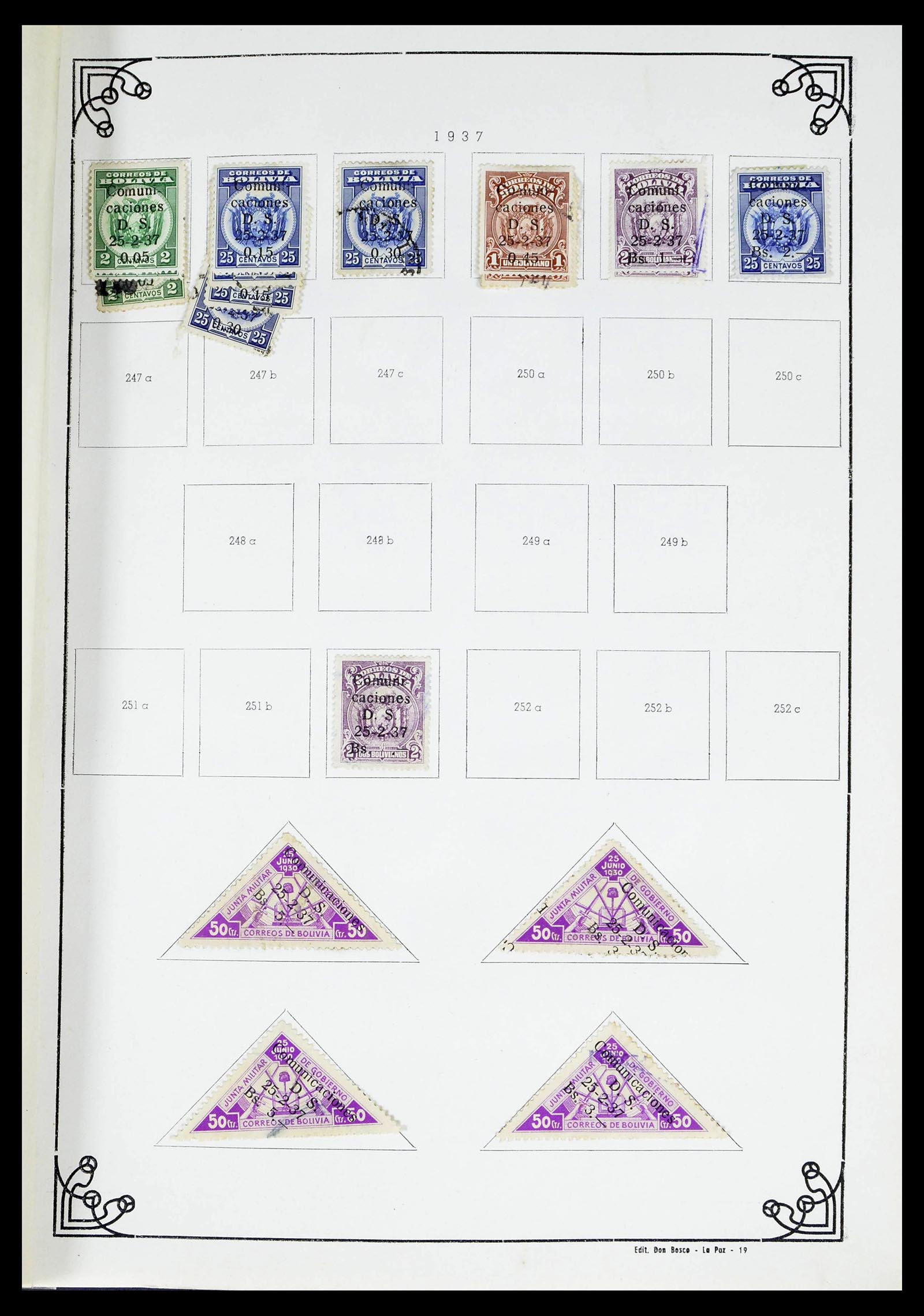 39224 0026 - Stamp collection 39224 Bolivia 1849-1955.