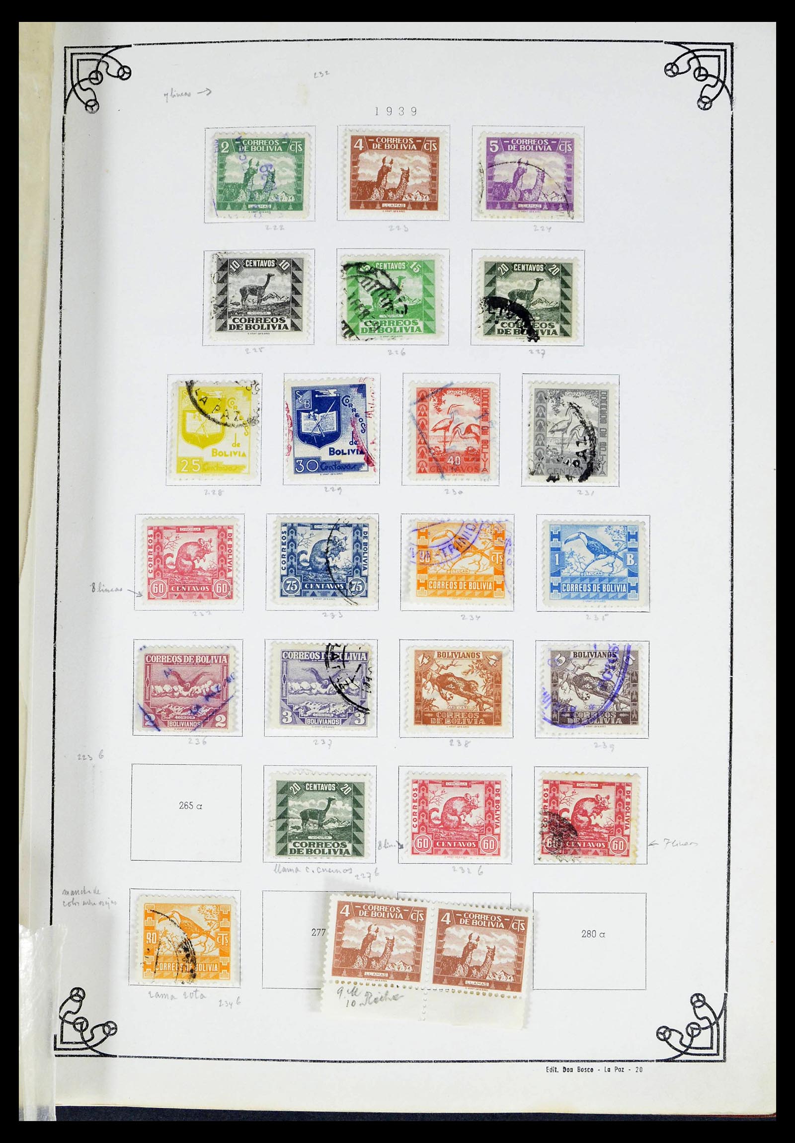 39224 0027 - Stamp collection 39224 Bolivia 1849-1955.