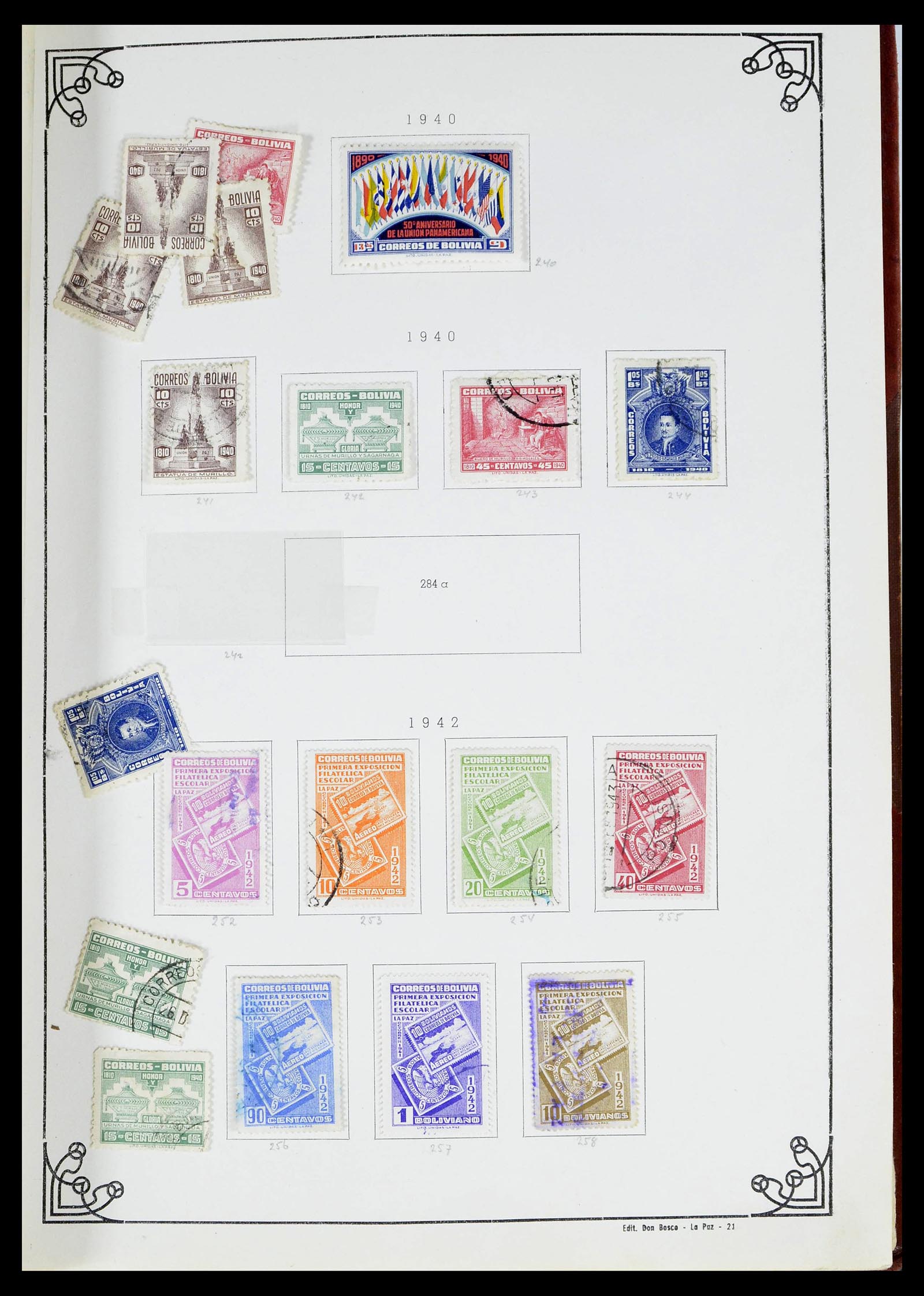 39224 0028 - Stamp collection 39224 Bolivia 1849-1955.